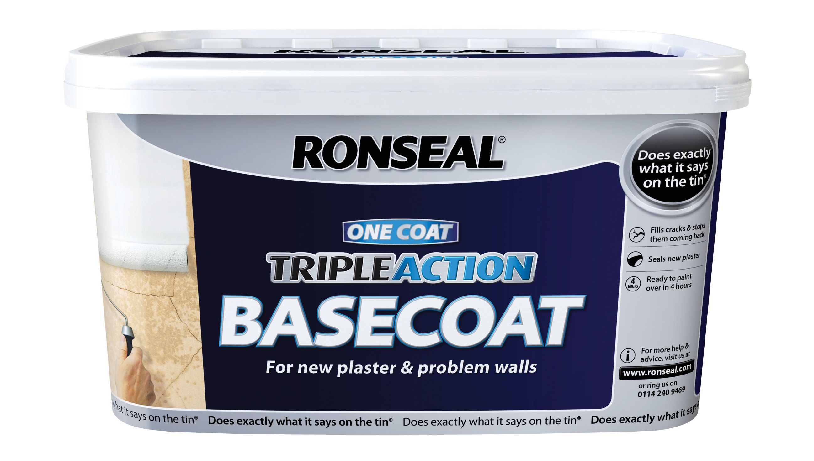 or paint coat Problem wall Ronseal paints White 5L Basecoat