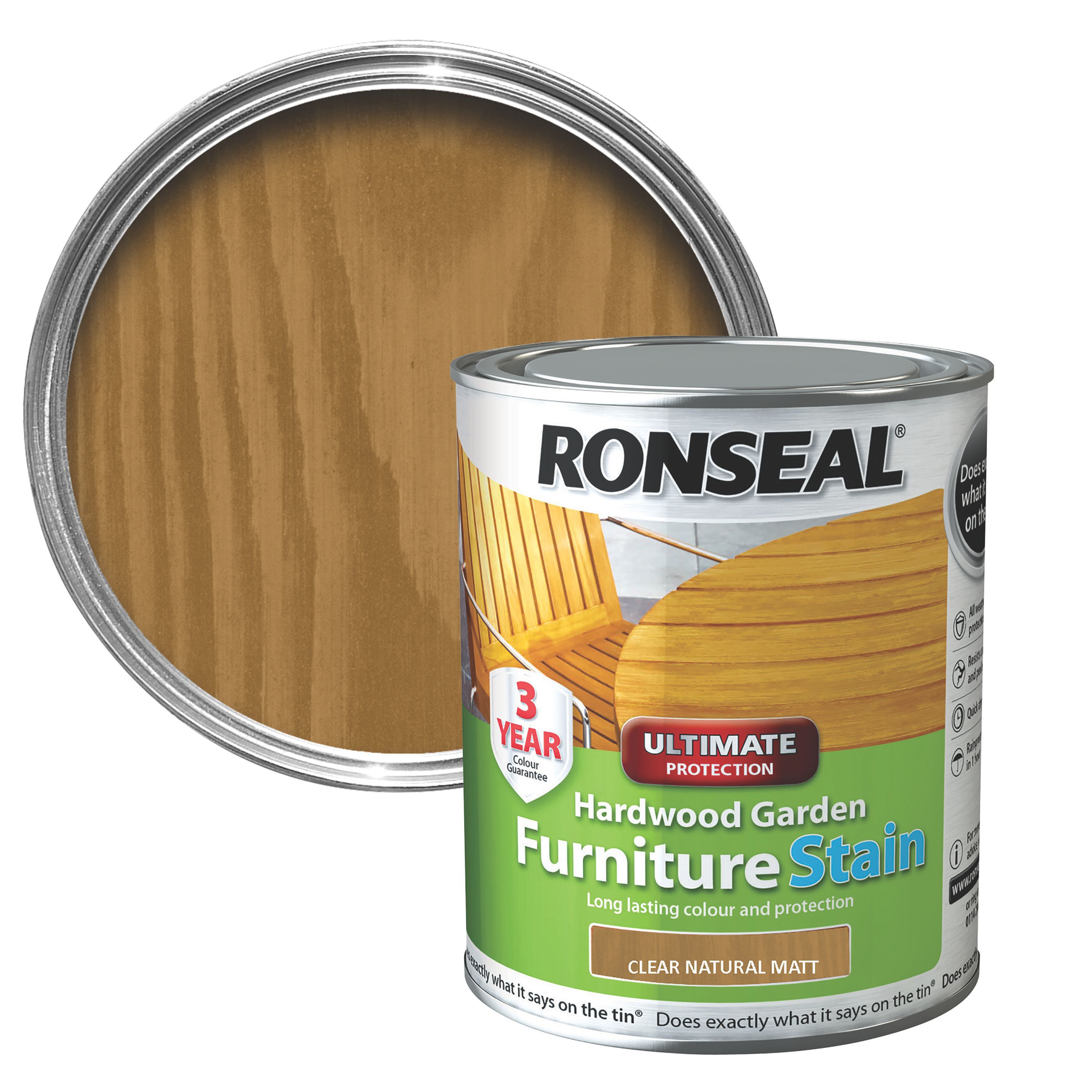 Ronseal Hardwood Furniture Wood Stain 0 75l Departments Diy