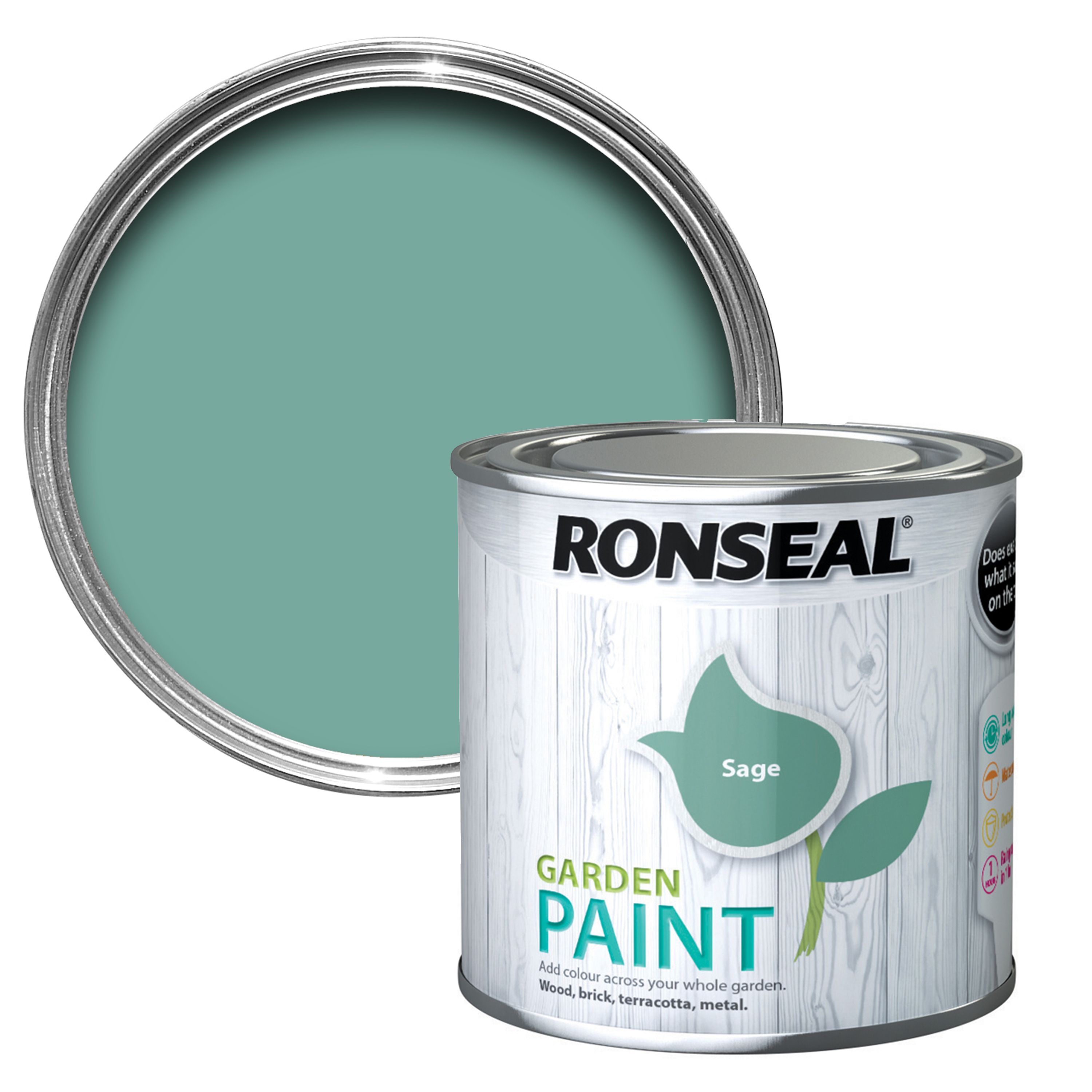 Ronseal Garden Sage Matt Metal & wood paint, 250ml Departments DIY