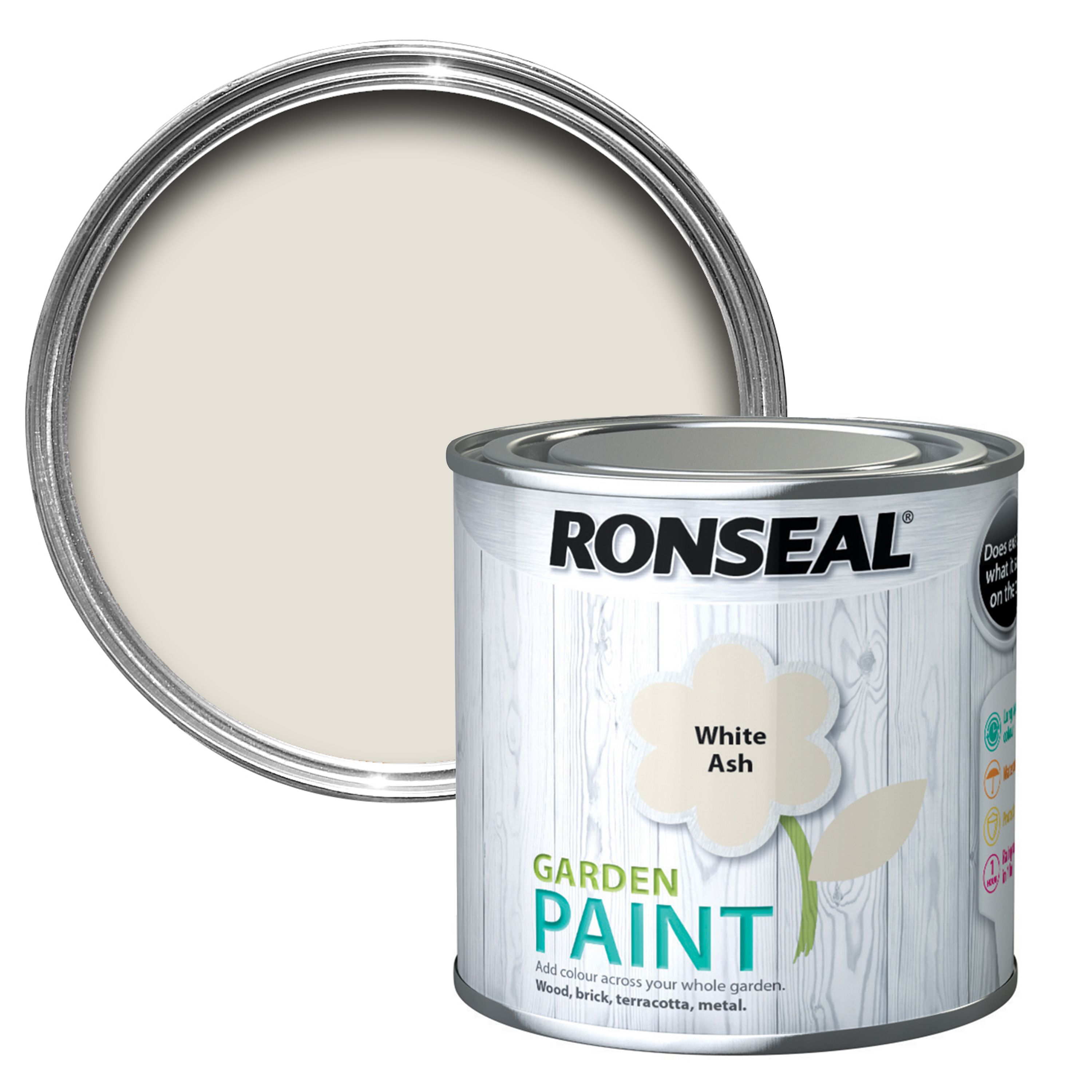 Ronseal Garden White ash Matt Garden paint 0.25L Departments DIY at B&Q