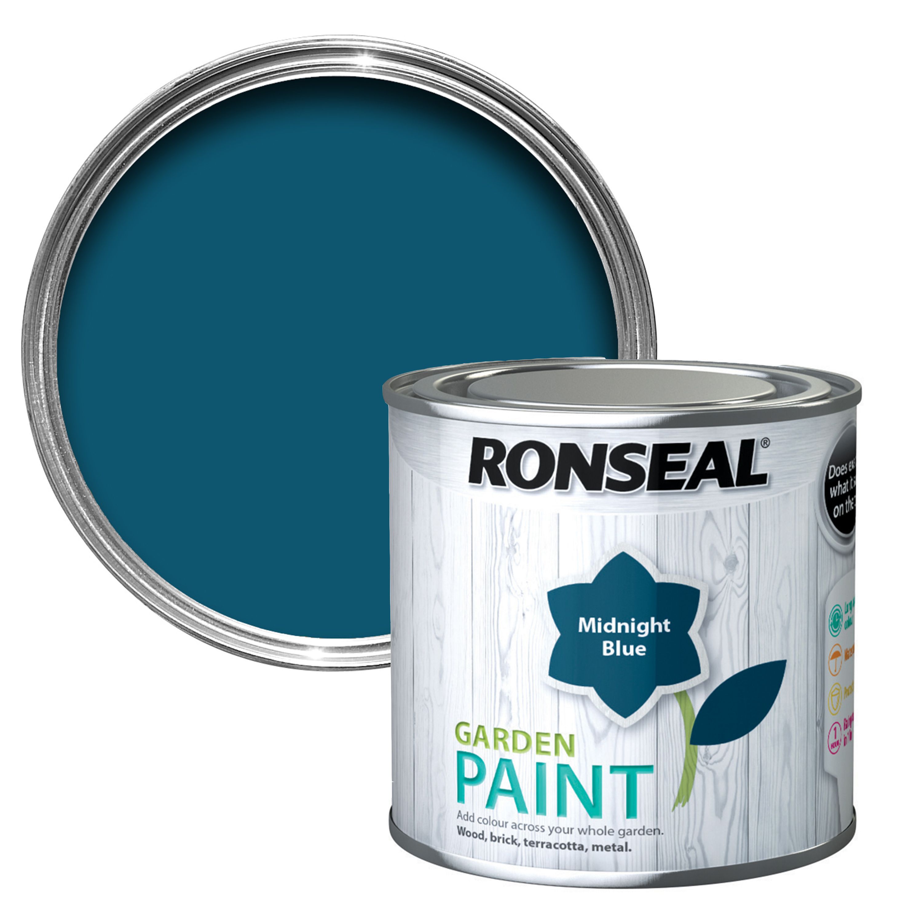 Ronseal Garden Midnight blue Matt Garden paint 0.25L | Departments