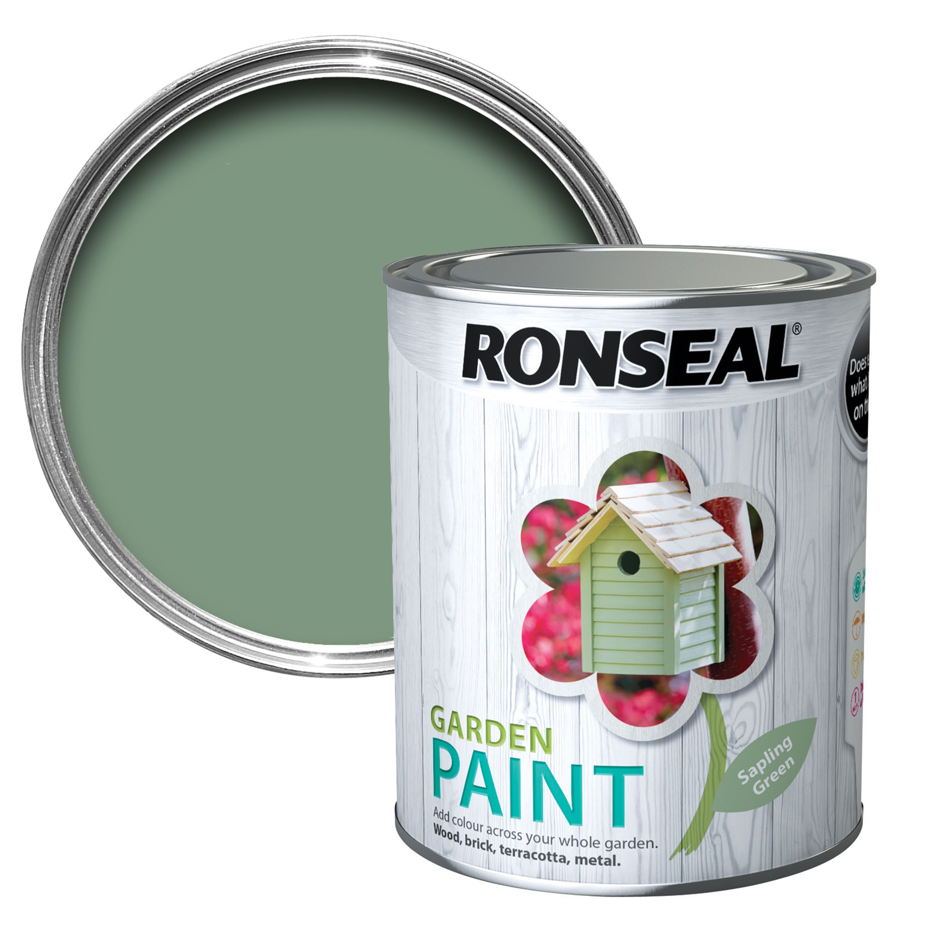 Ronseal Garden Sapling Green Matt Garden Paint 0.75L ...