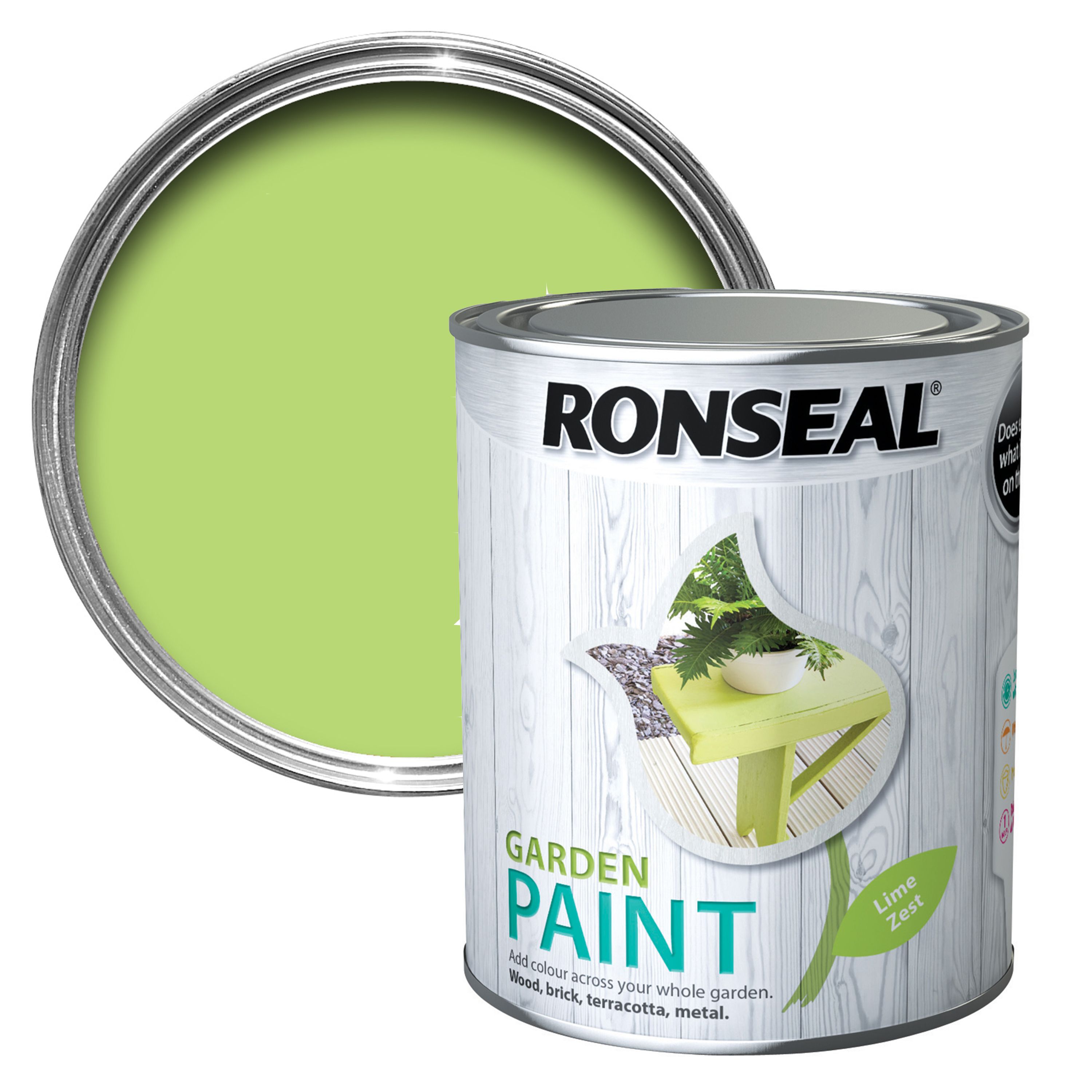 Ronseal Garden Lime Zest Matt Garden Paint 750ml ...