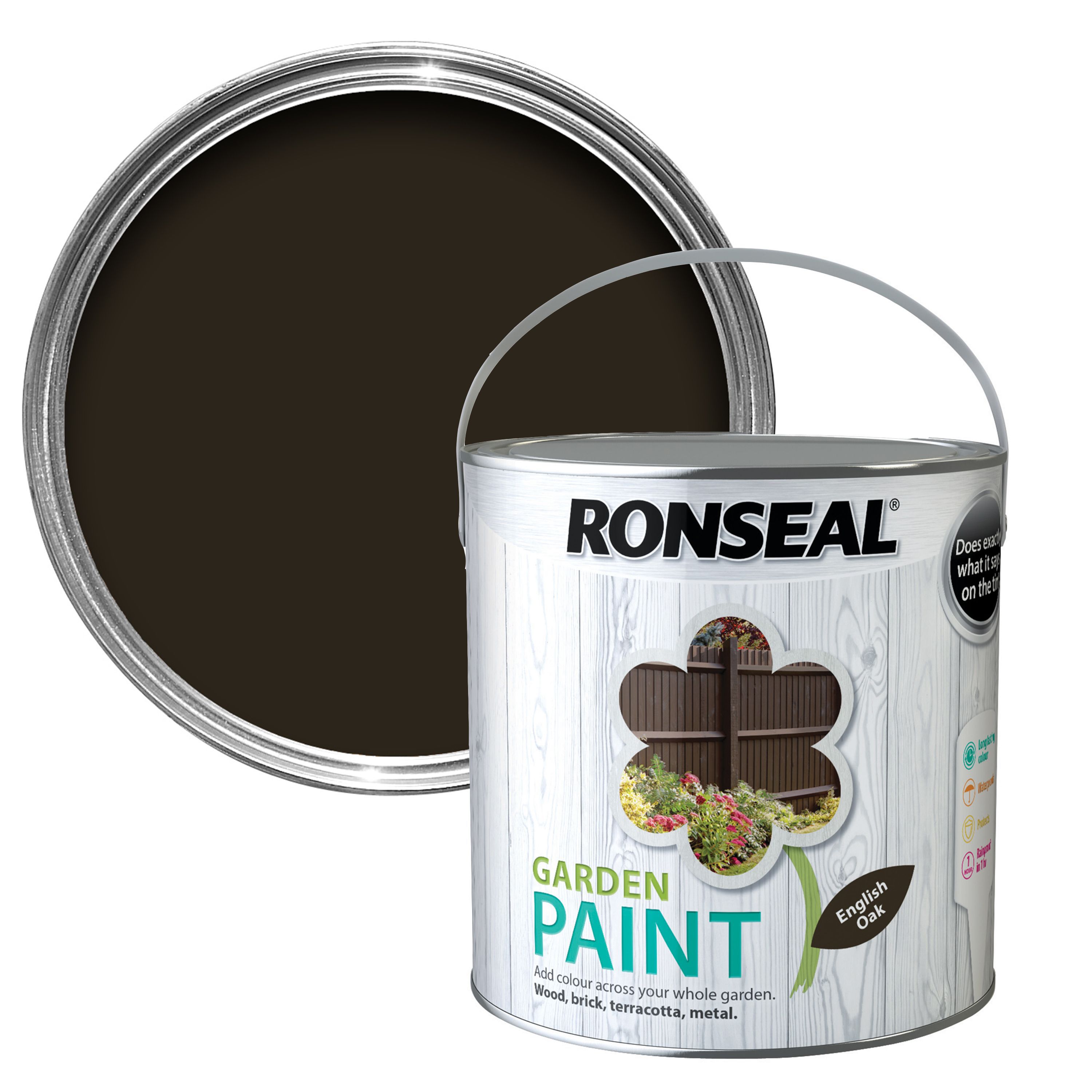 Ronseal Garden English oak Matt Garden paint 2.5L Departments DIY