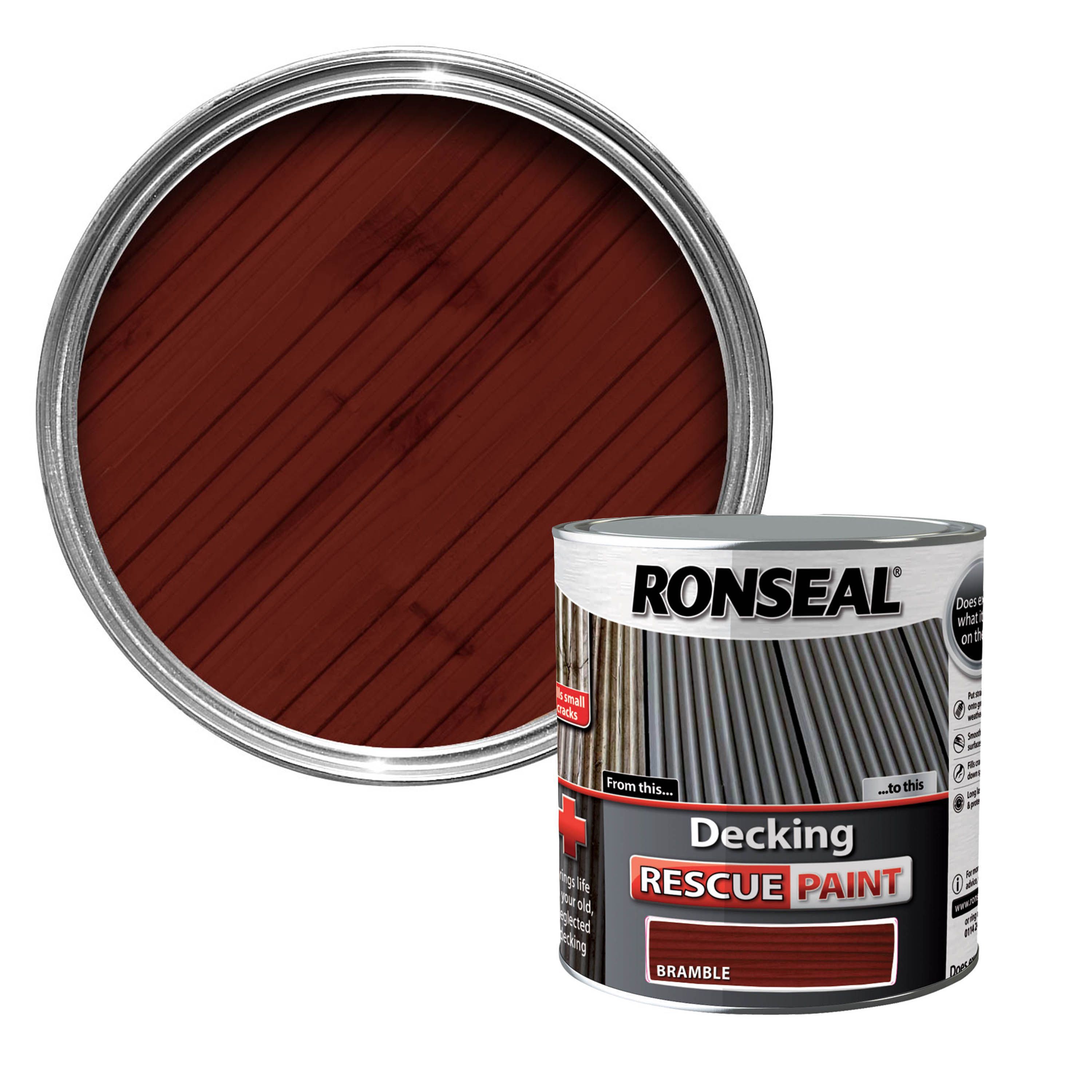 Ronseal Bramble Matt Decking rescue paint 2.5L Departments DIY at B&Q