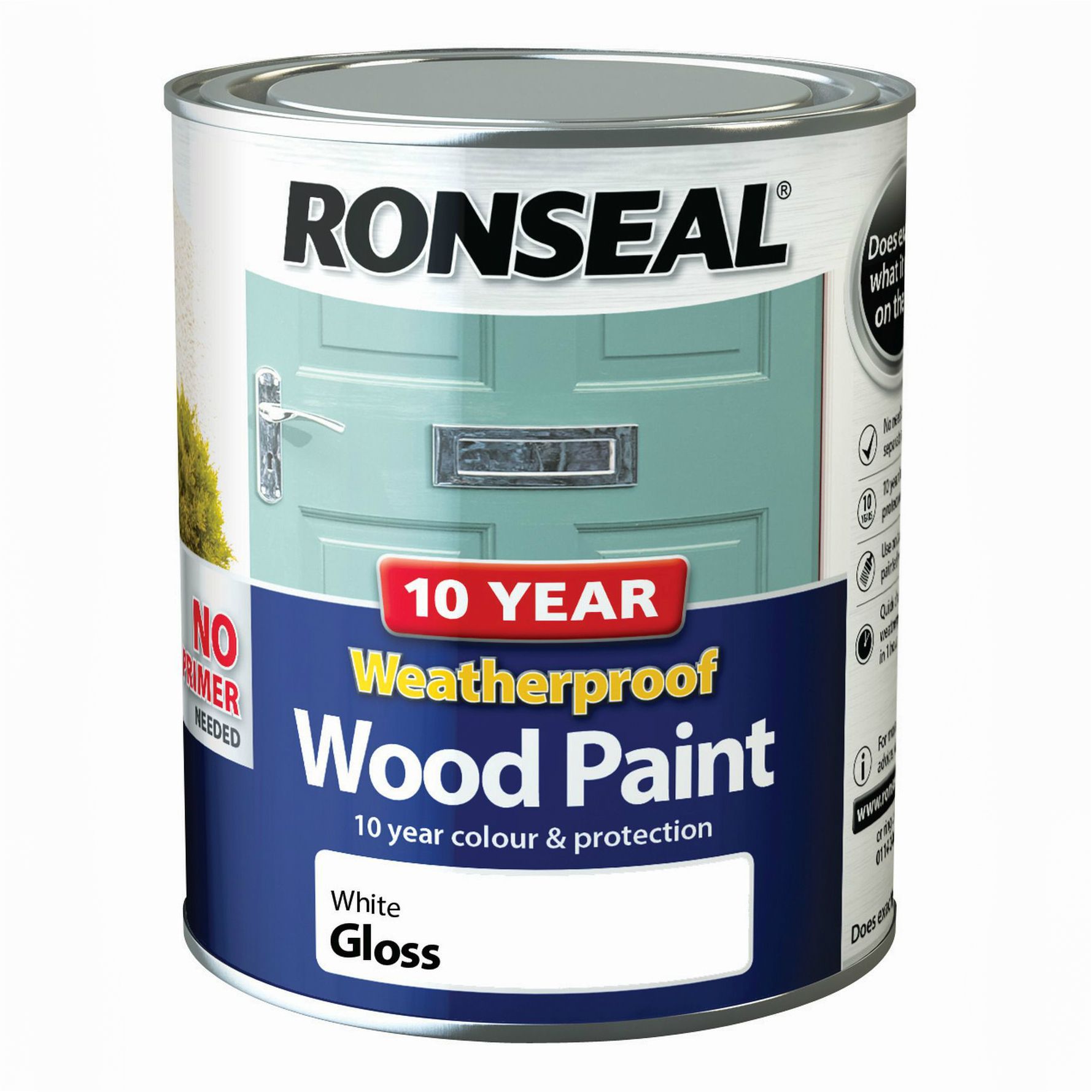 Ronseal White Gloss Wood paint 0.75L Departments DIY at B&Q