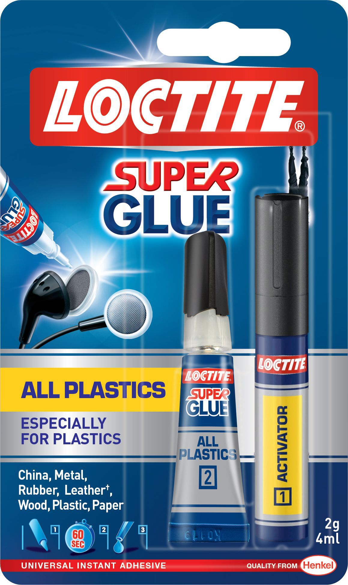 Loctite All Plastics Superglue 2G Departments DIY at B&Q