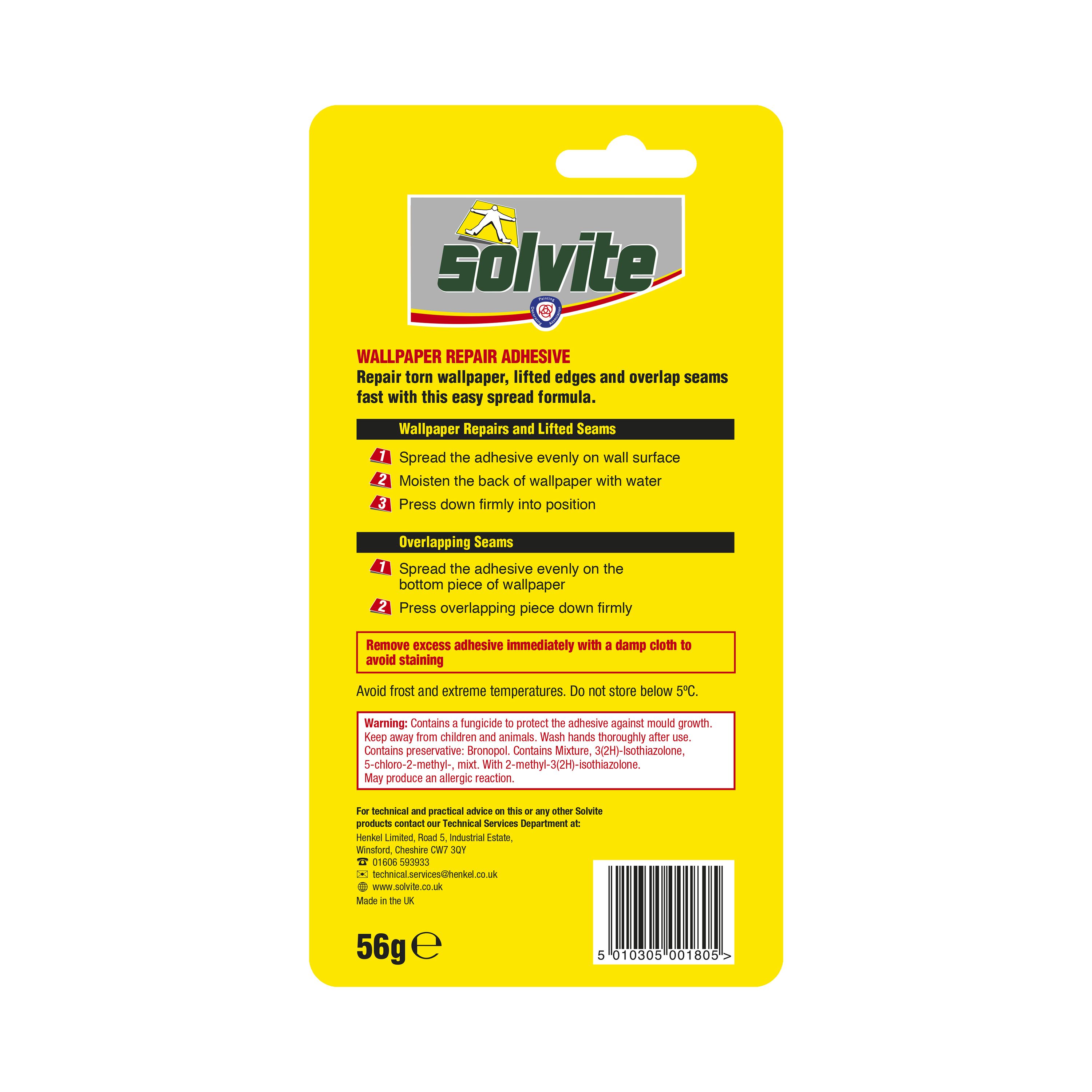 Solvite Ready mixed Wallpaper repair Adhesive 100g | Departments | DIY