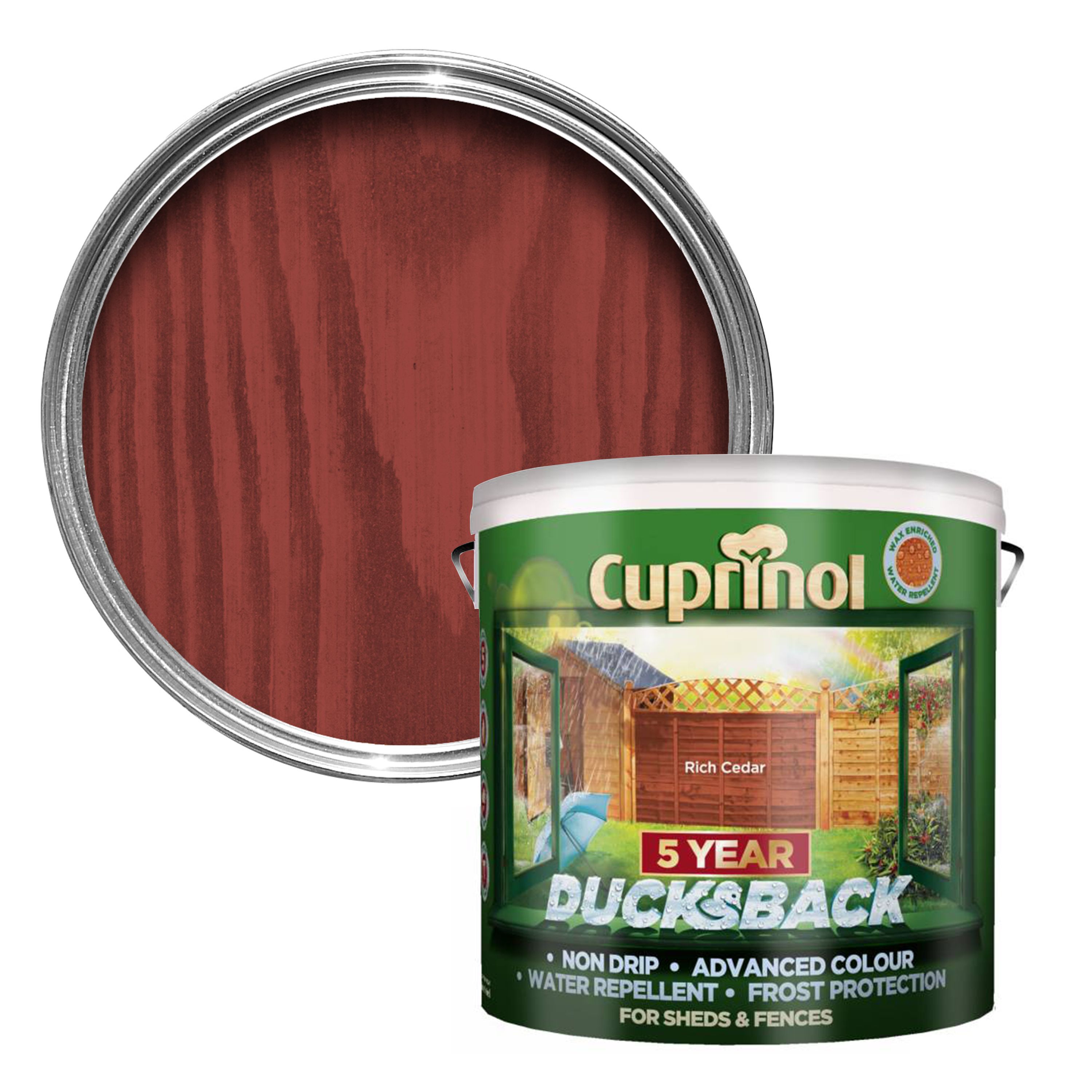 Cuprinol 5 Year Ducksback Rich cedar Shed &amp; fence 