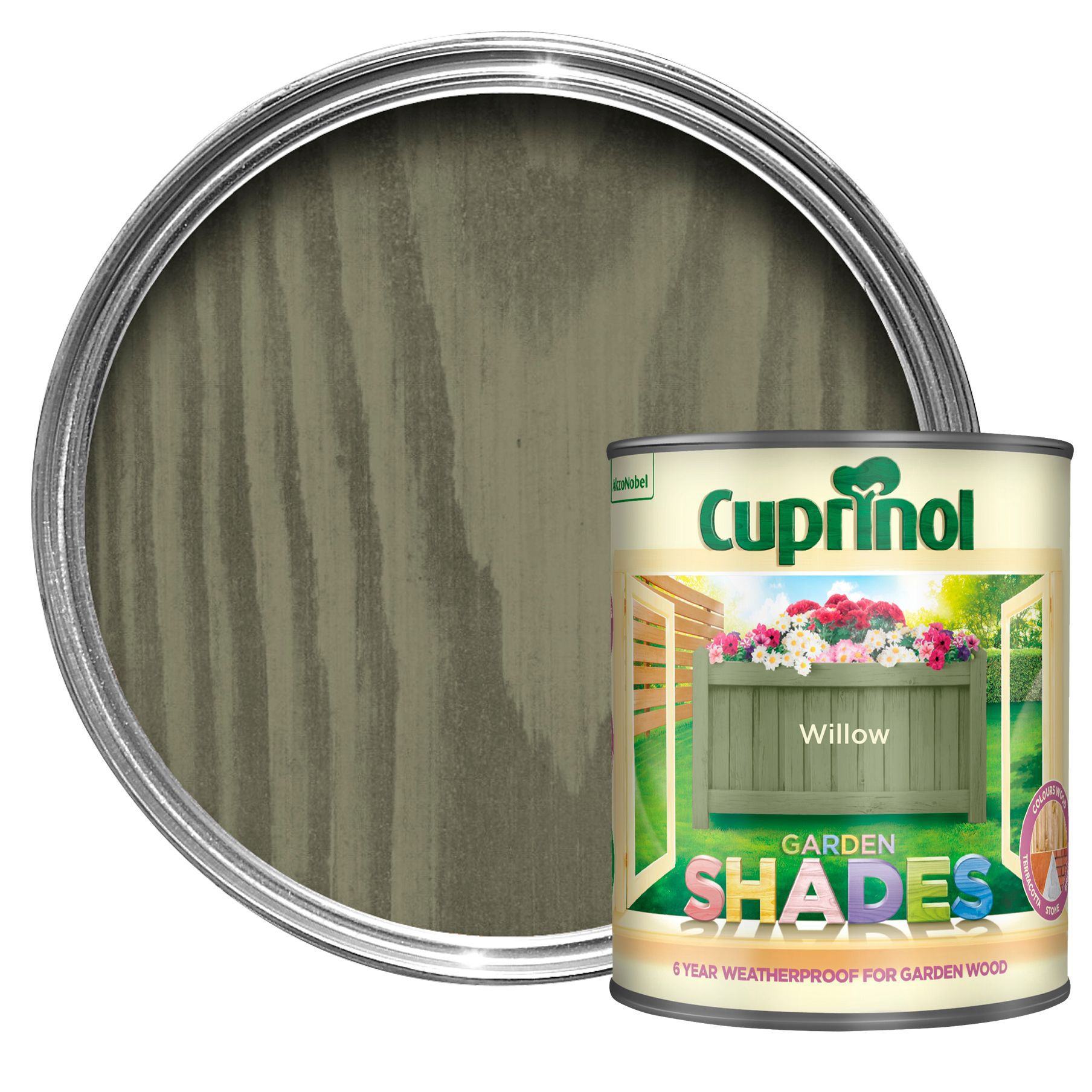 Cuprinol Garden Shades Willow Matt Wood paint 1L 