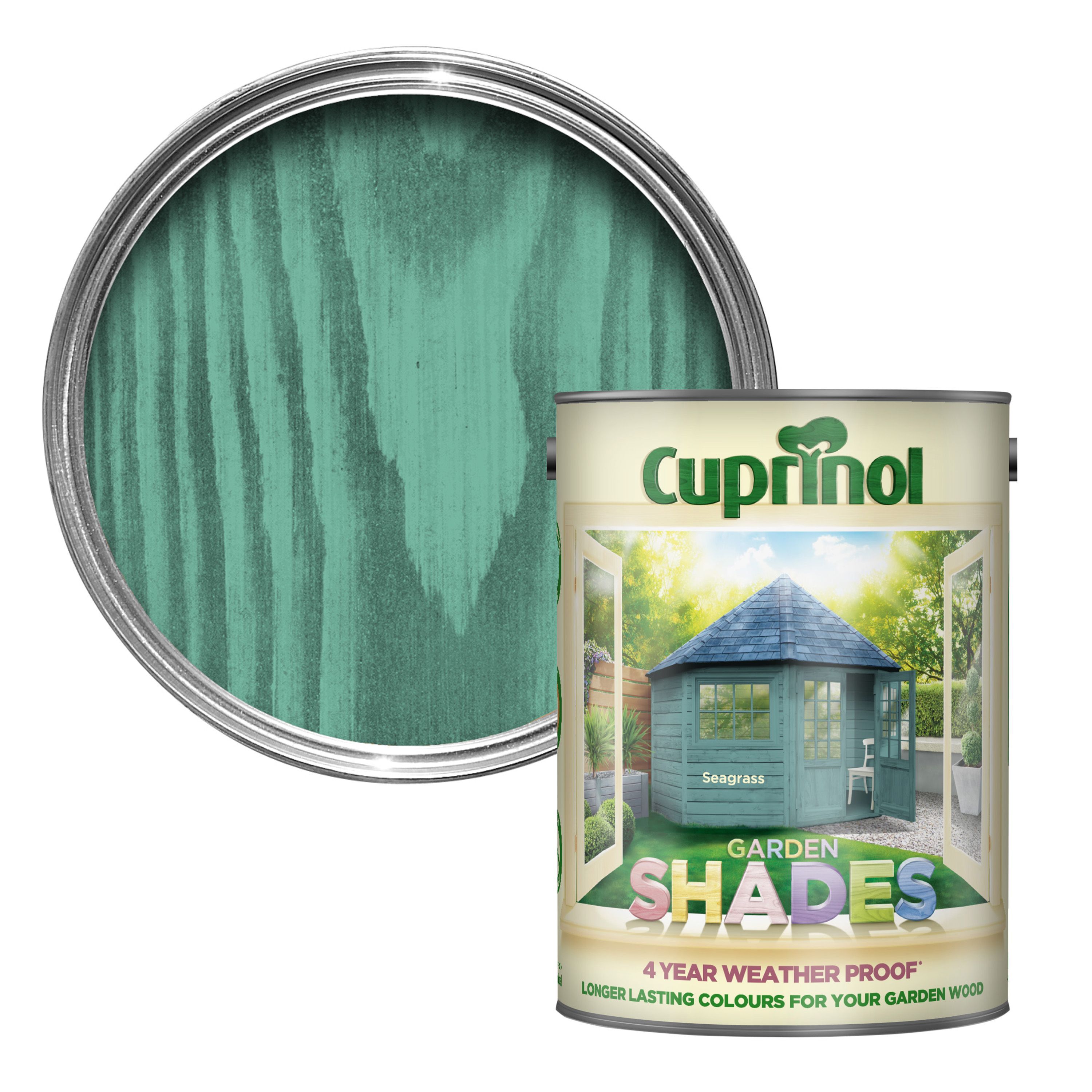 Cuprinol Garden shades Seagrass Matt Wood paint, 5L | Departments | DIY