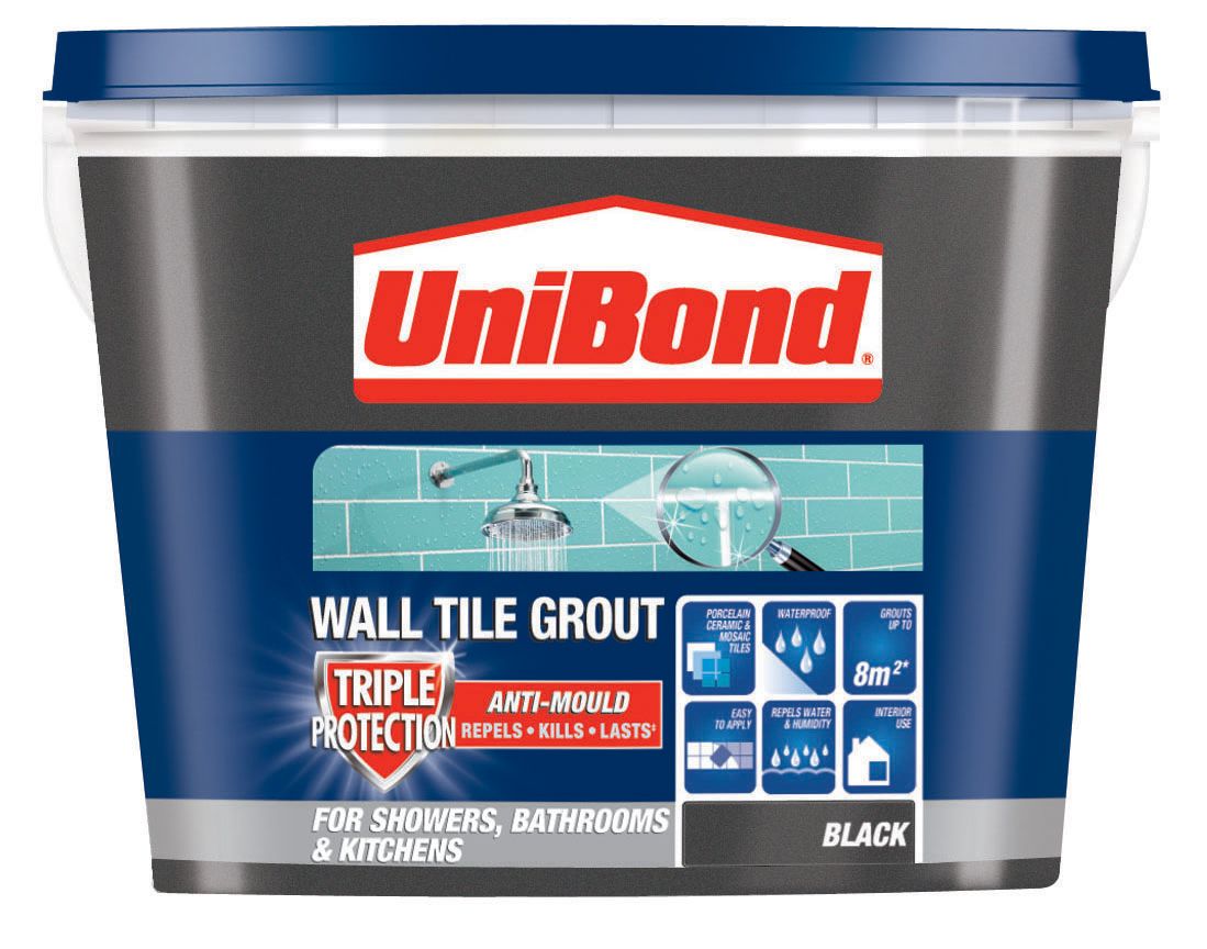 Unibond Black Ready Mixed Grout W 1 38kg Departments Diy At B Q