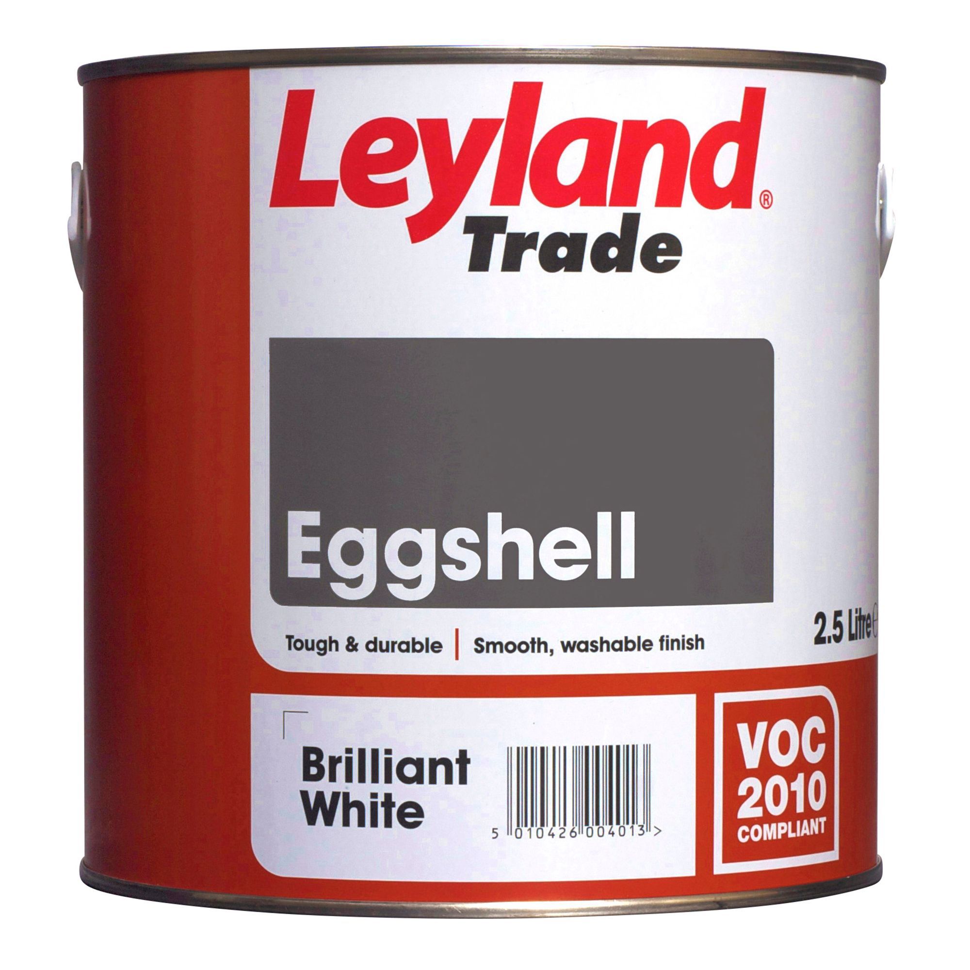 Leyland Trade Brilliant white Eggshell Wood & metal paint 2.5L