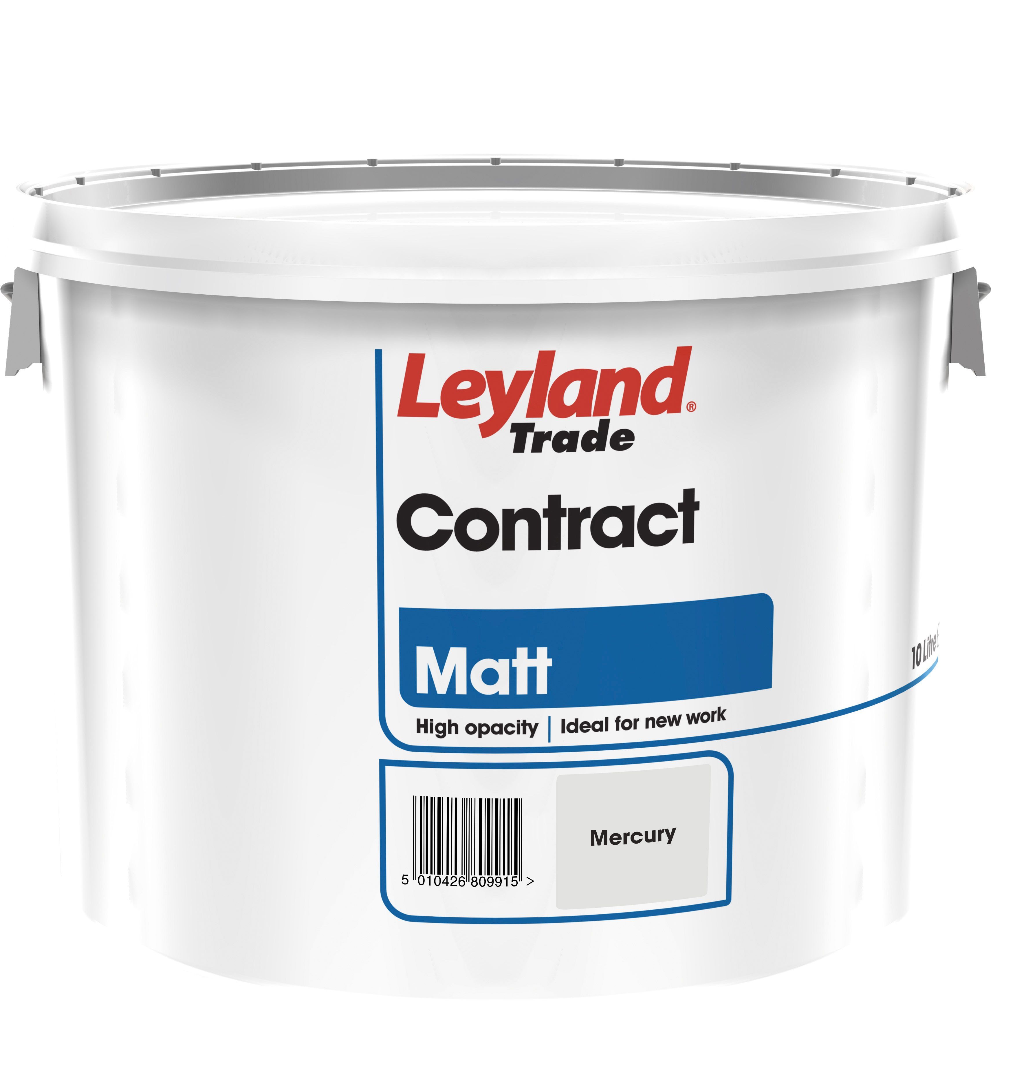 Leyland Trade Contract Mercury Emulsion paint 10L Departments DIY
