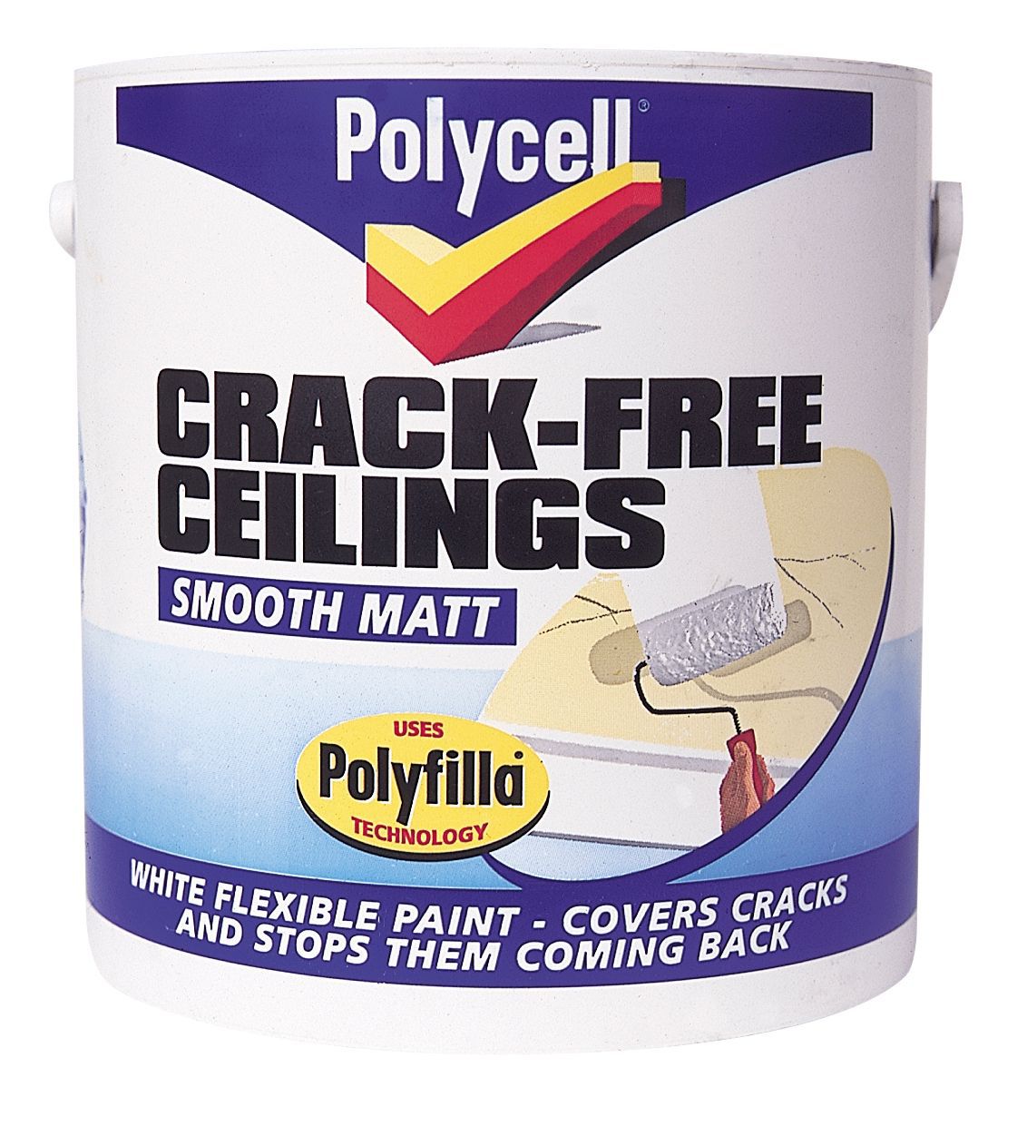 Polycell Crack Free White Smooth Matt Emulsion Paint 2 5l Departments Diy At B Q