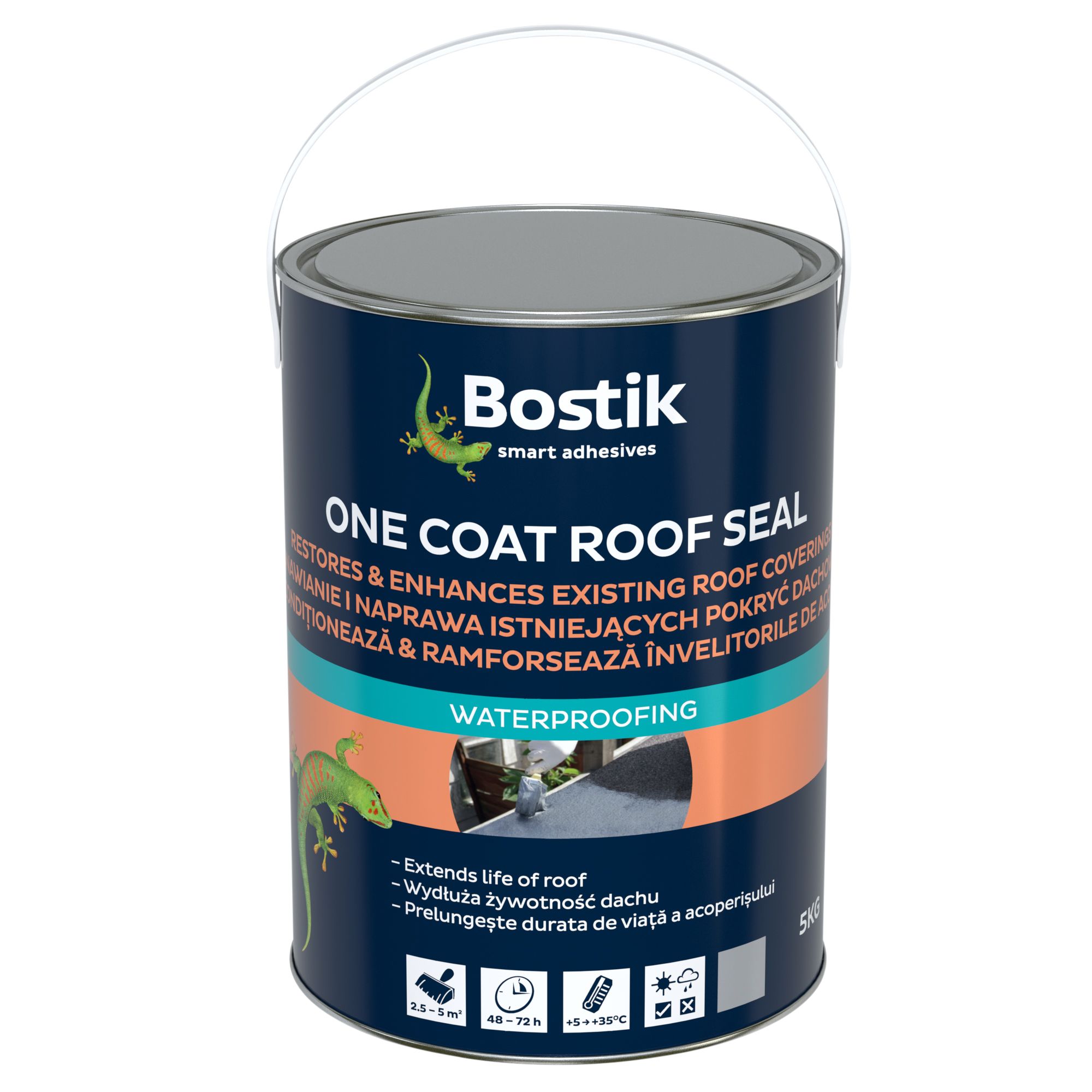 Bostik Grey One Coat Roof Seal 5L Departments DIY at B&Q