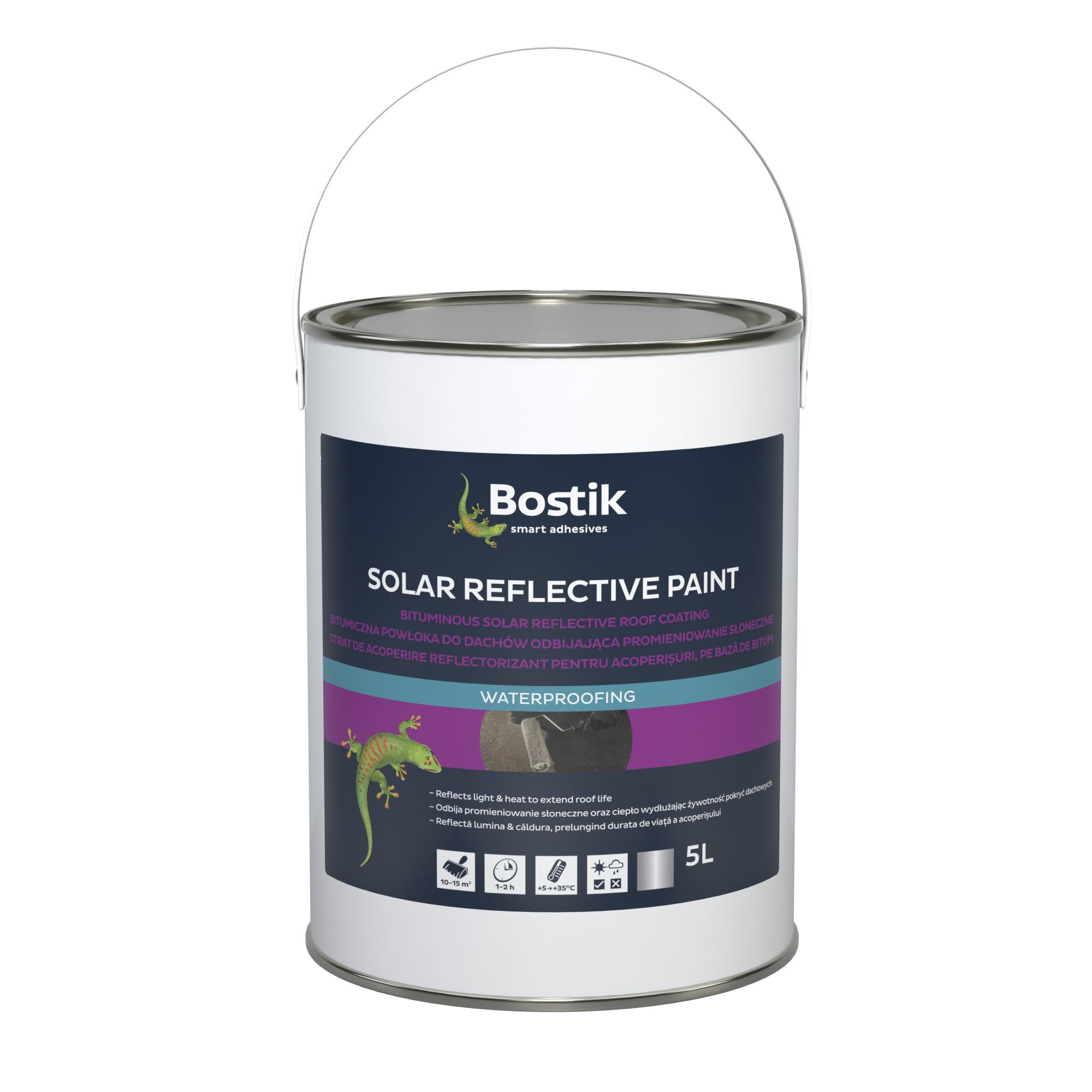 Bostik Grey Solar Reflective Paint 5L | Departments | DIY At B&Q