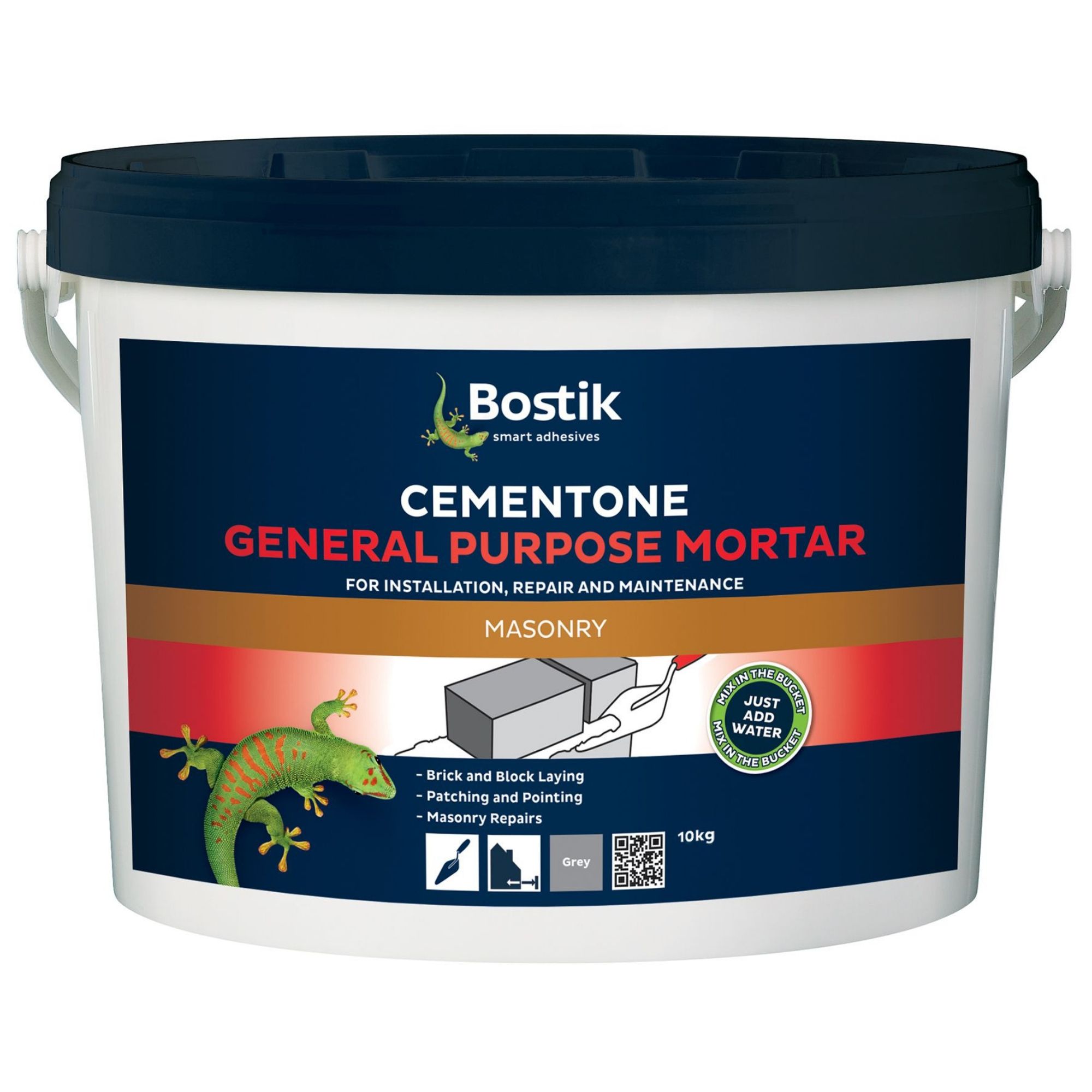 Bostik Cementone Mortar, 10kg Tub Departments DIY at B&Q