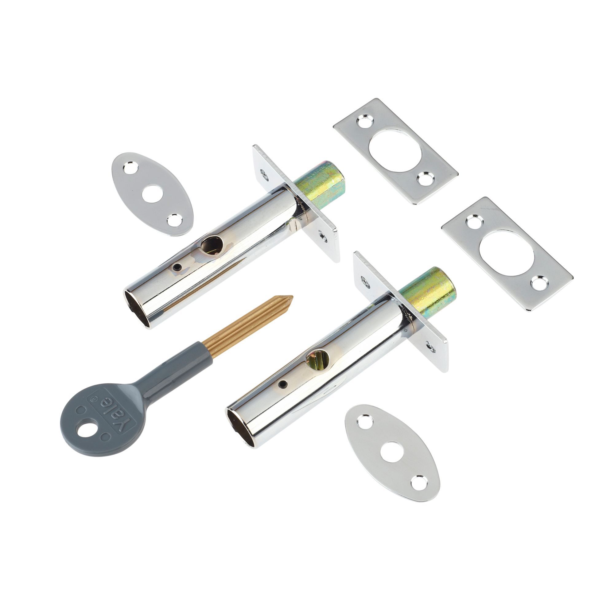 Yale Polished chrome Door security bolt Departments 