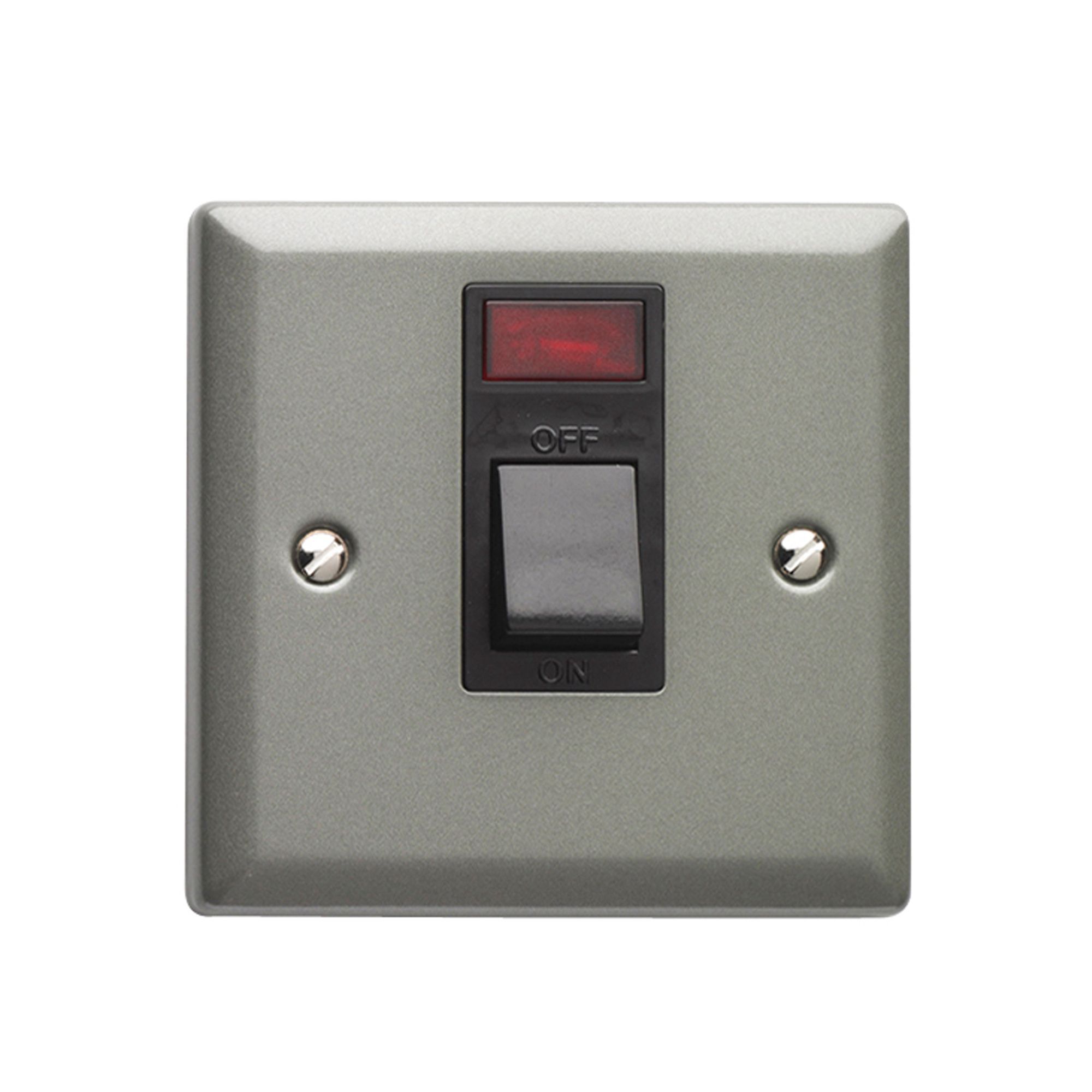 Volex 20A Pewter effect Rocker Control switch Departments DIY at B&Q