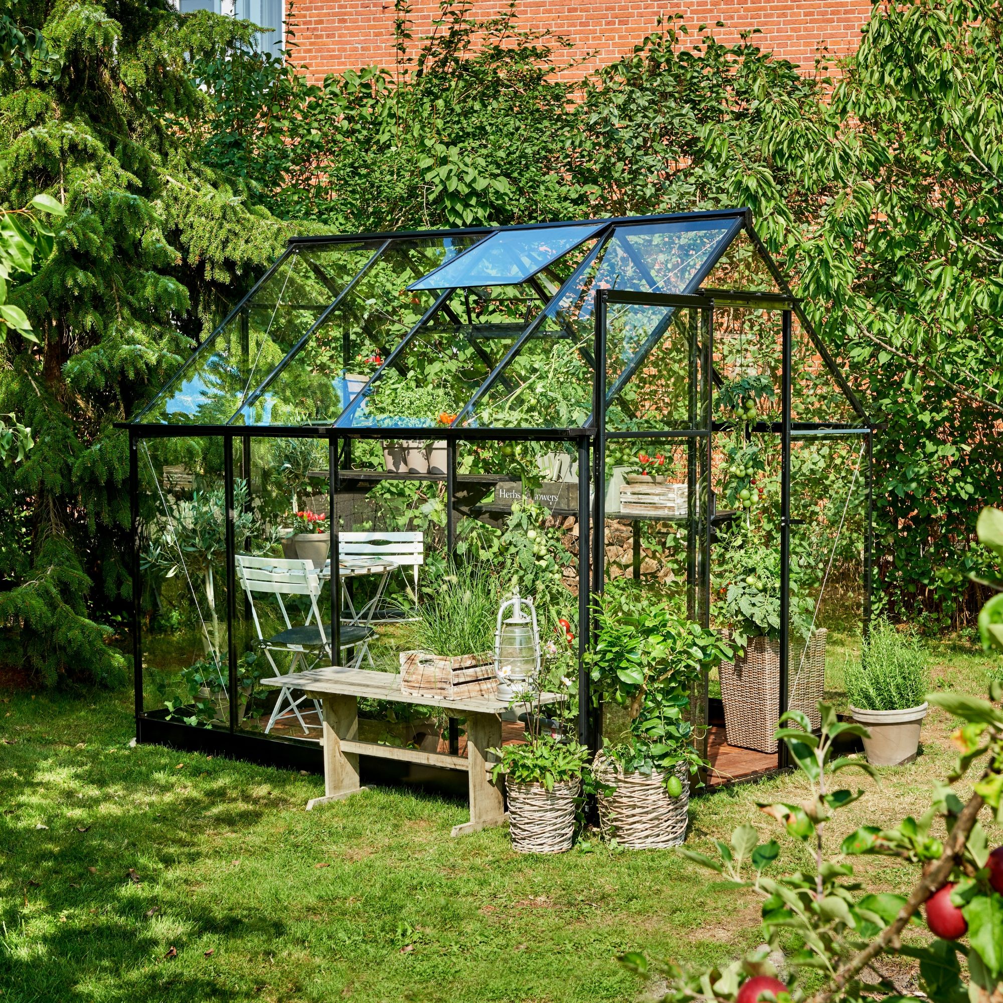 Halls Qube 8x6 Greenhouse Departments DIY at B&Q