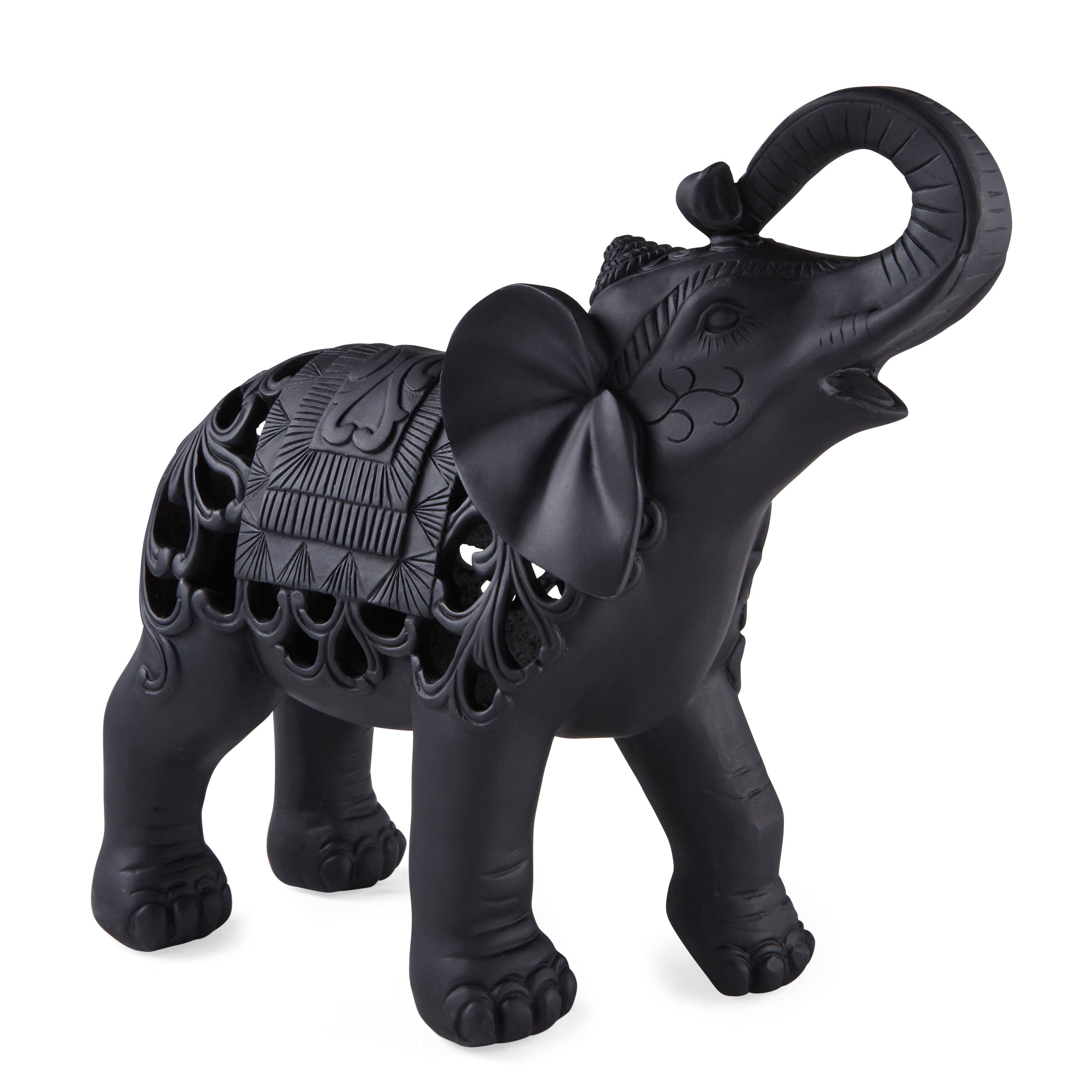 Black Resin Elephant ornament, Large | Departments | DIY at B&Q