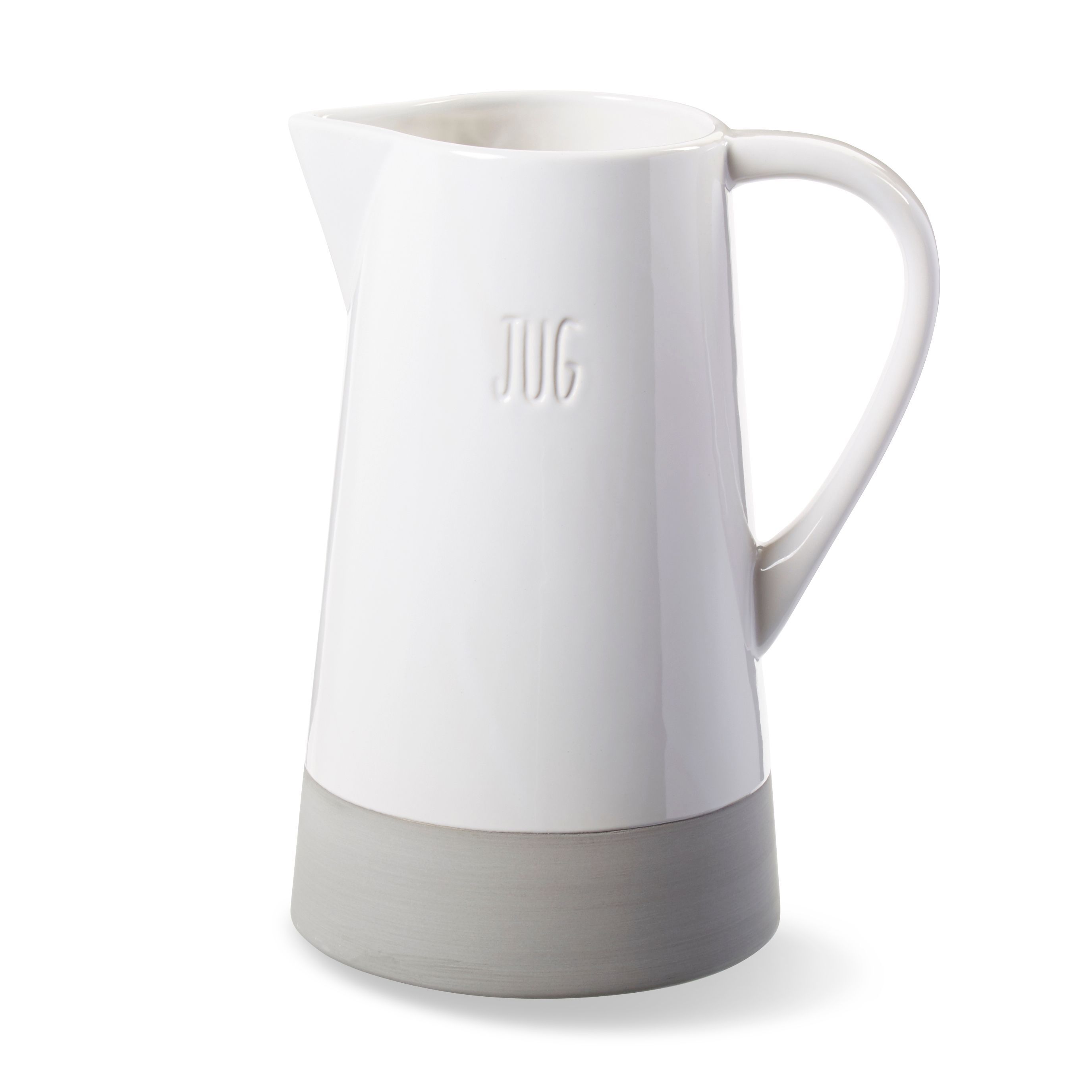 Grey & White Two Tone Jug Departments DIY at B&Q