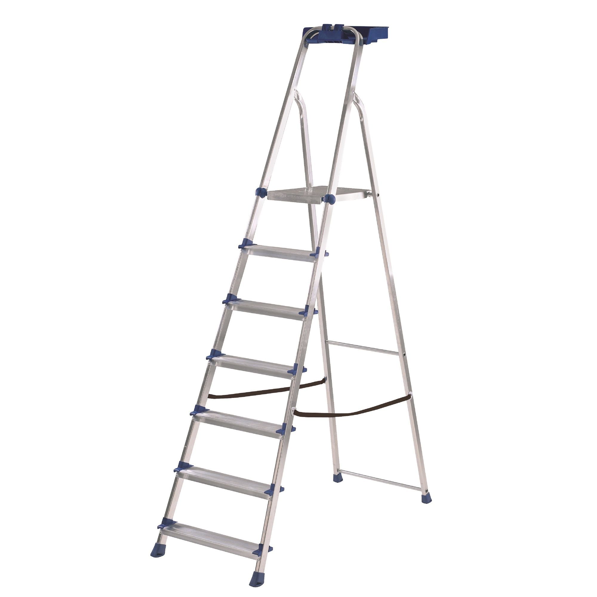 Werner 7 Tread Aluminium & Steel Platform Step Ladder (H)2.12m ...