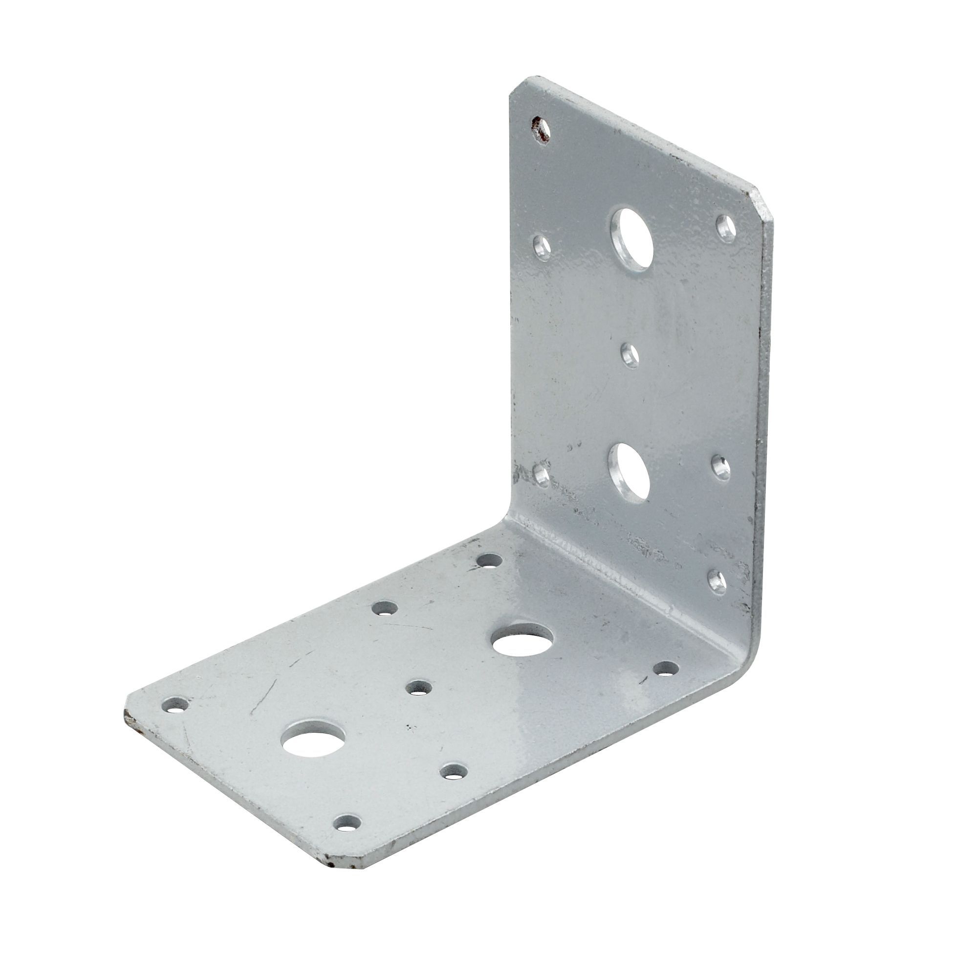Abru Silver Silver effect Steel Angle bracket Departments DIY at B&Q