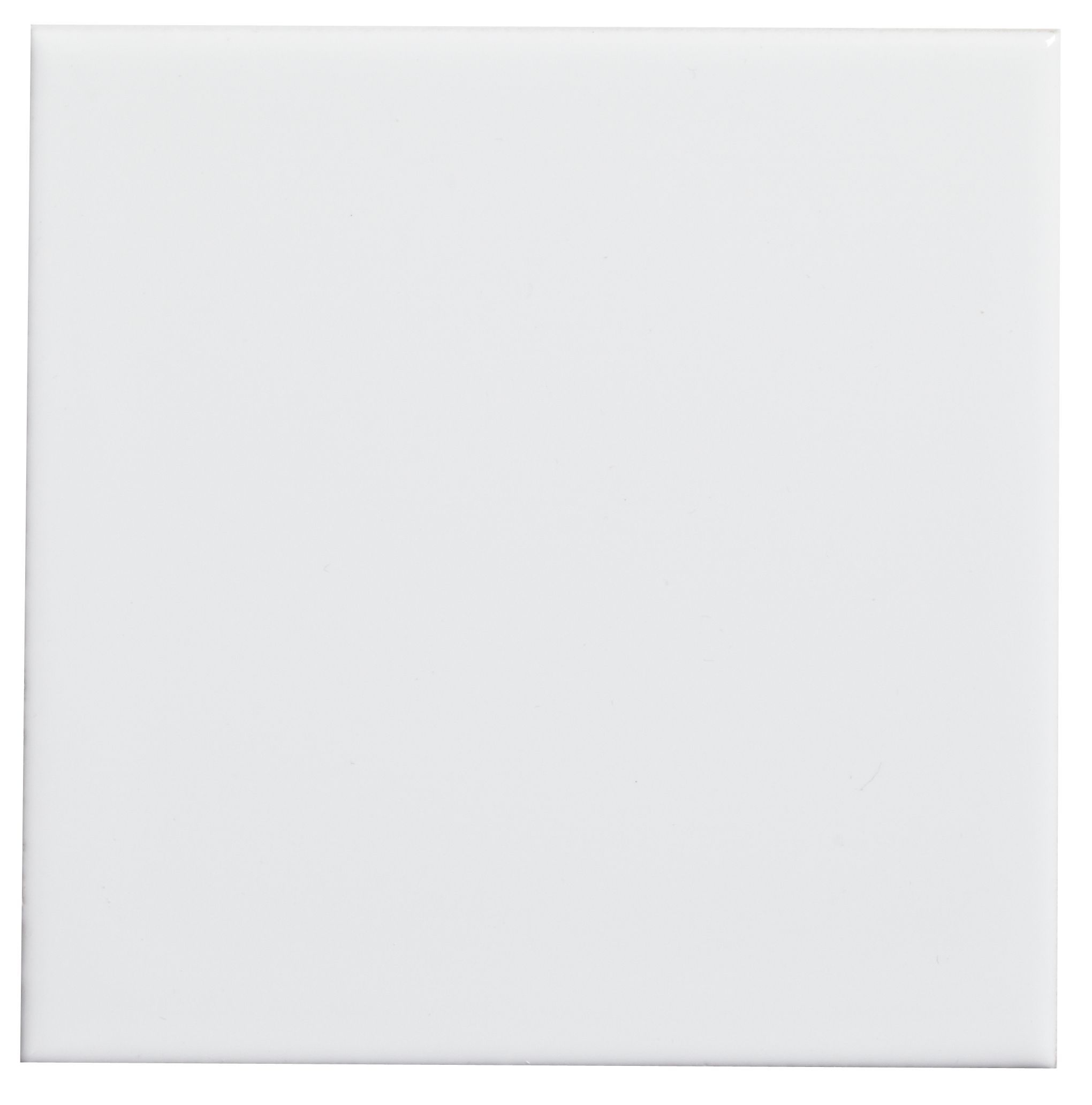 Utopia White Ceramic Wall Tile, Pack of 25, (L)100mm (W)100mm