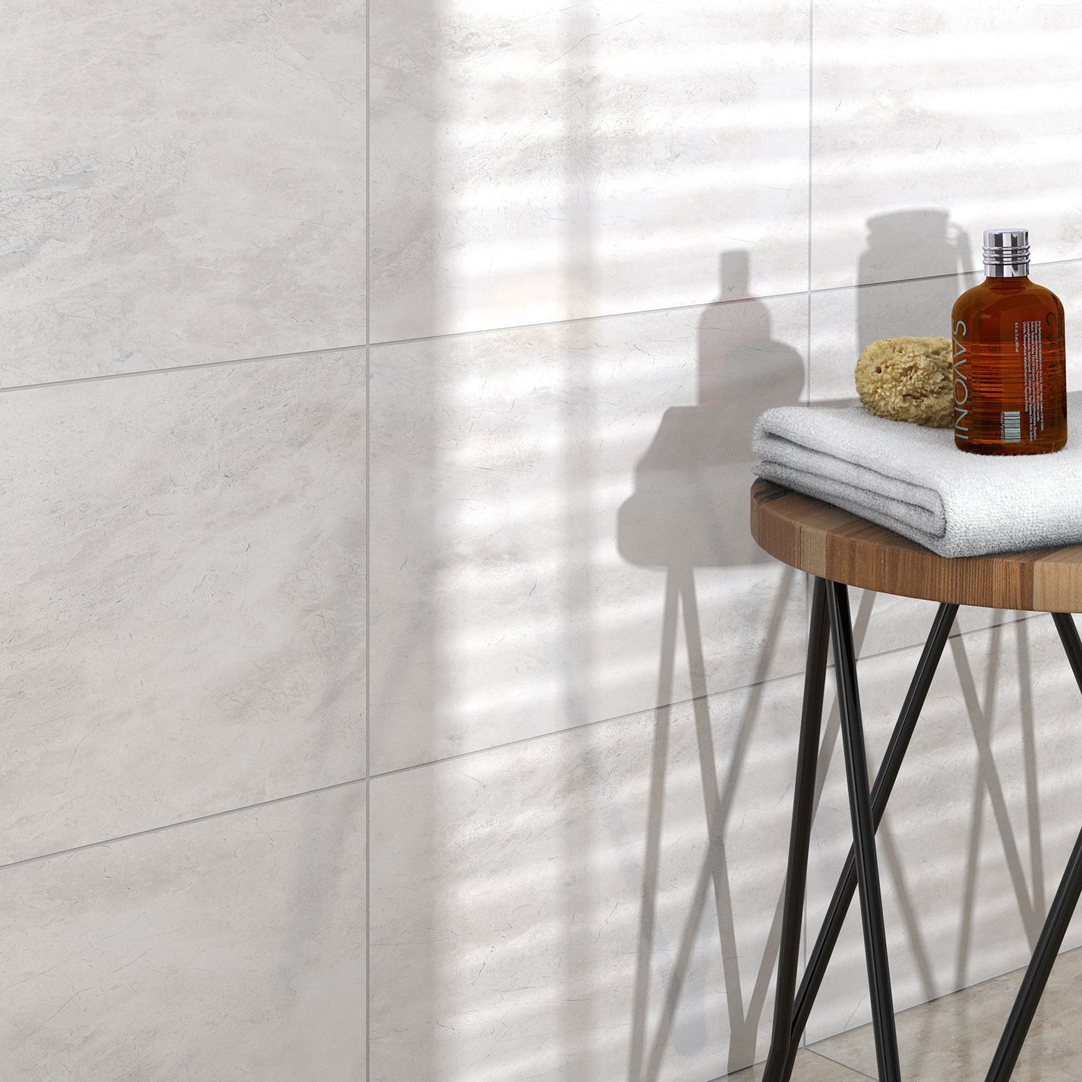 Illusion White Gloss Marble Effect Ceramic Floor Tile Pack Of 10