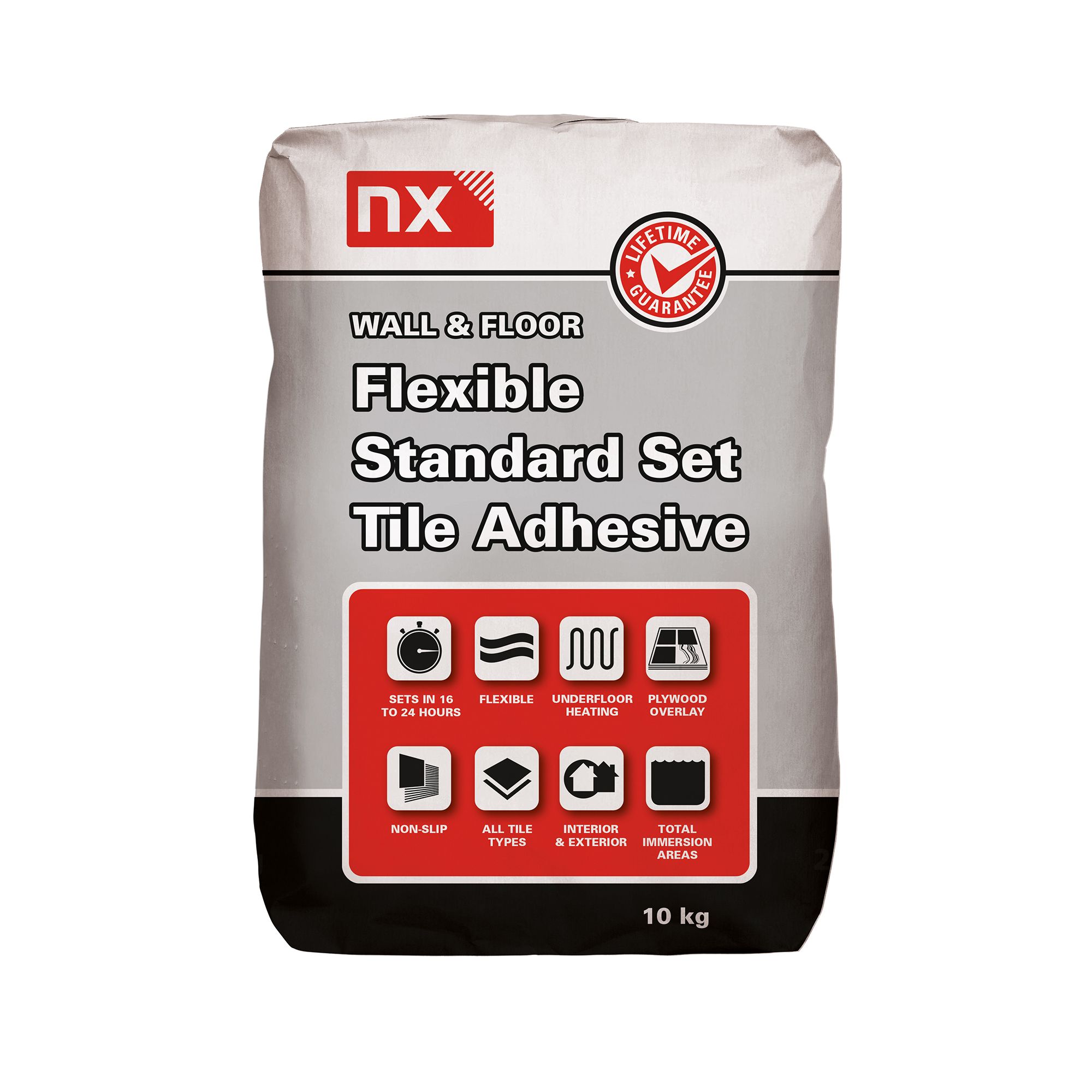 Nx Standard Set Ready Mixed White Tile Adhesive 10kg Departments Diy At Bandq 6719