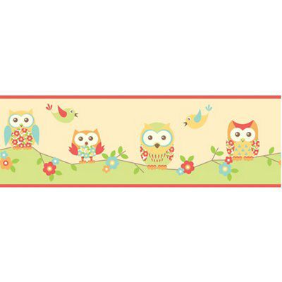 Fun4Walls Owl Multicolour Border