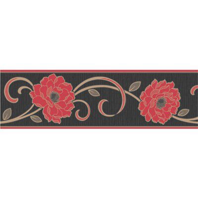 Florentina Cream & Red Floral Border