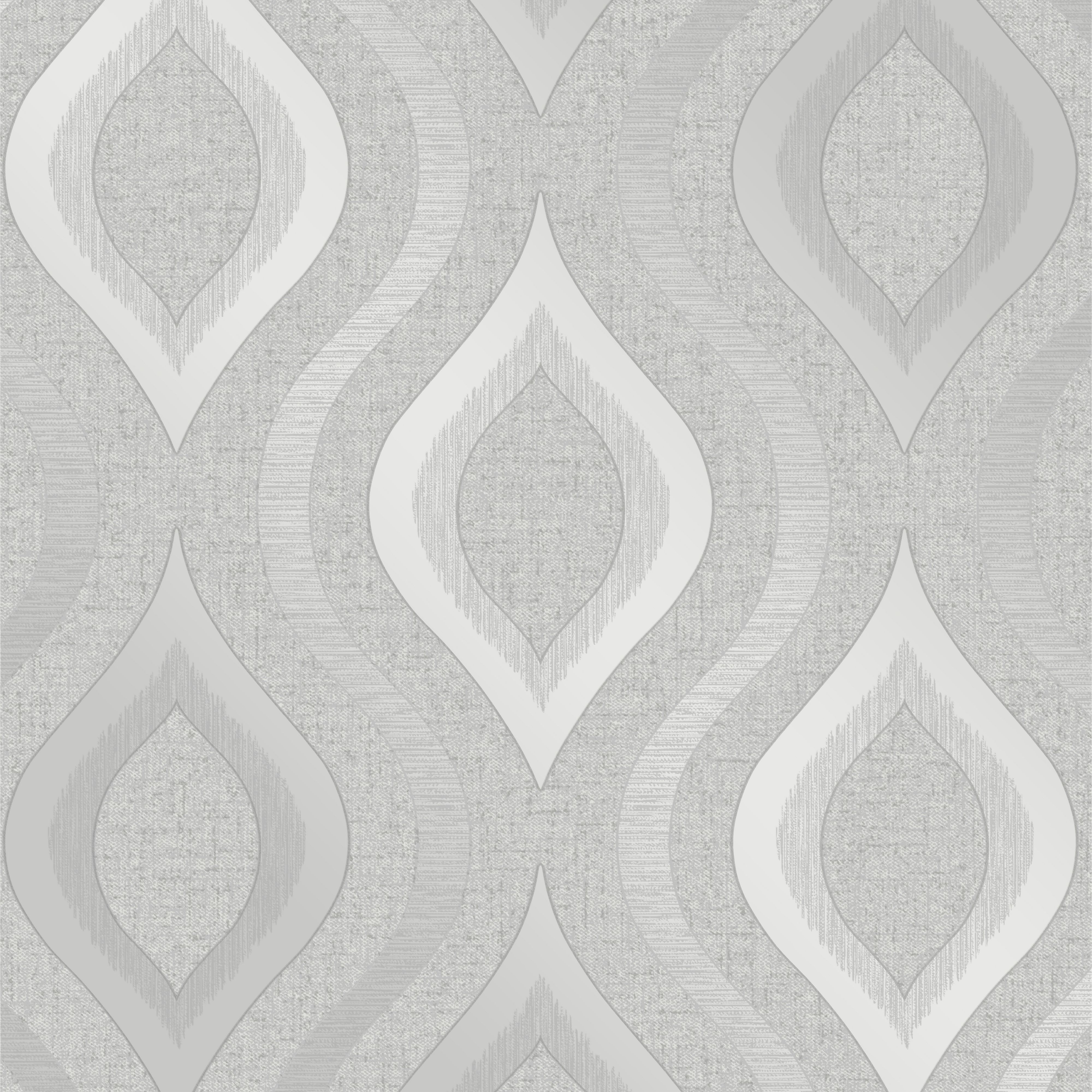 Fine décor Grey Geometric Wallpaper | Departments | DIY at B&Q