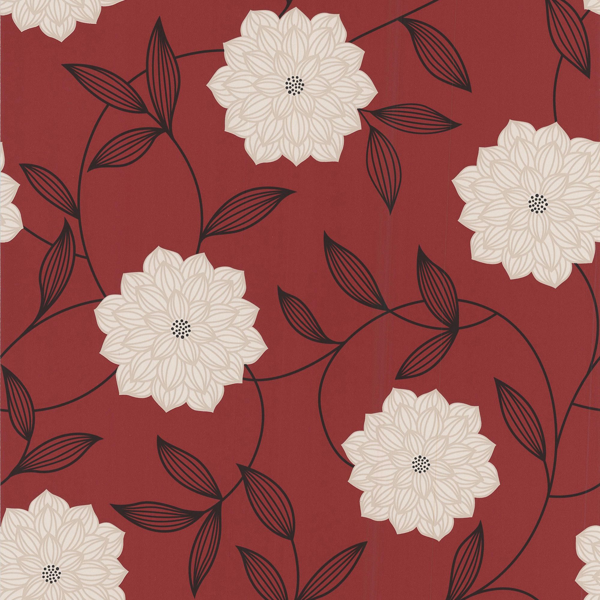 Graham & Brown Superfresco Red Floral Wallpaper | Departments | DIY at B&Q