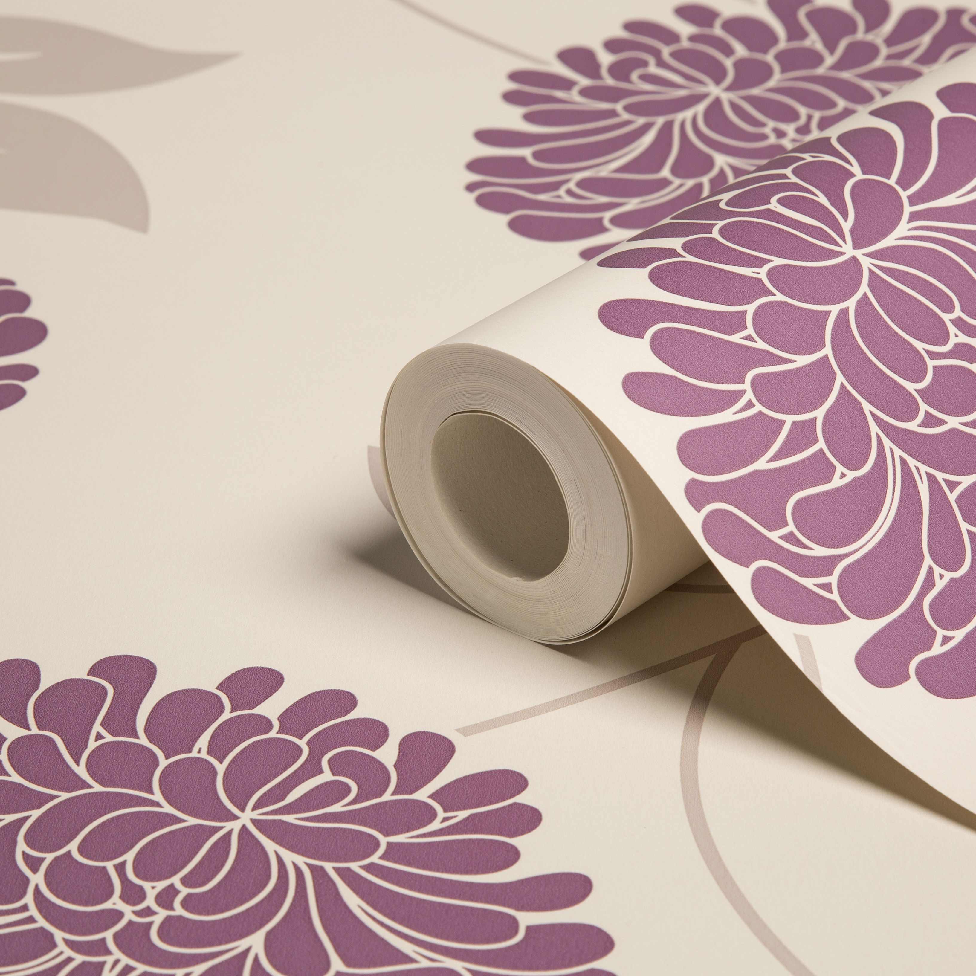 Graham & Brown Superfresco Lilac & White Floral Wallpaper Departments