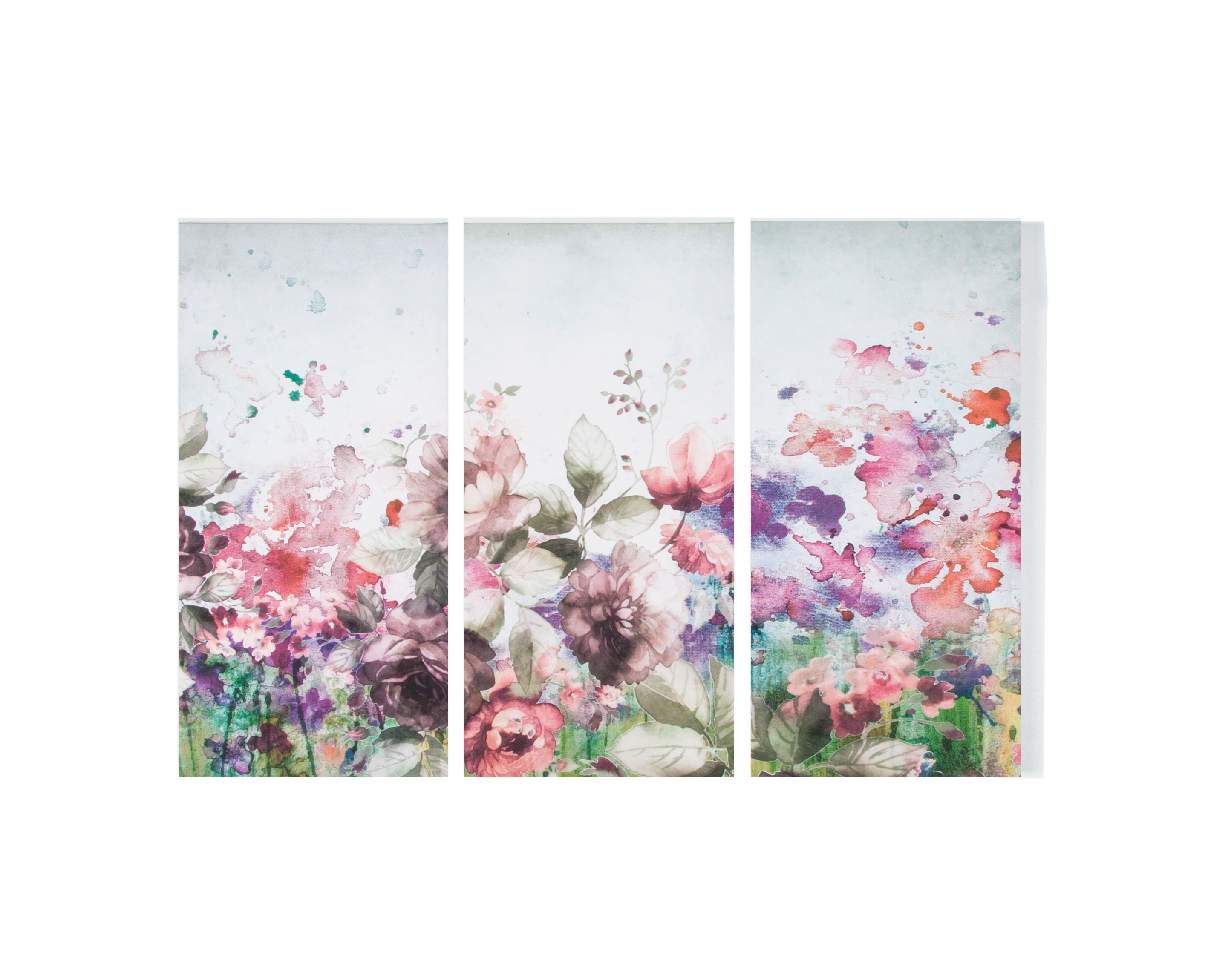 Watercolour Floral Pink Wall Art (W)30cm (H)60cm Departments DIY at B&Q