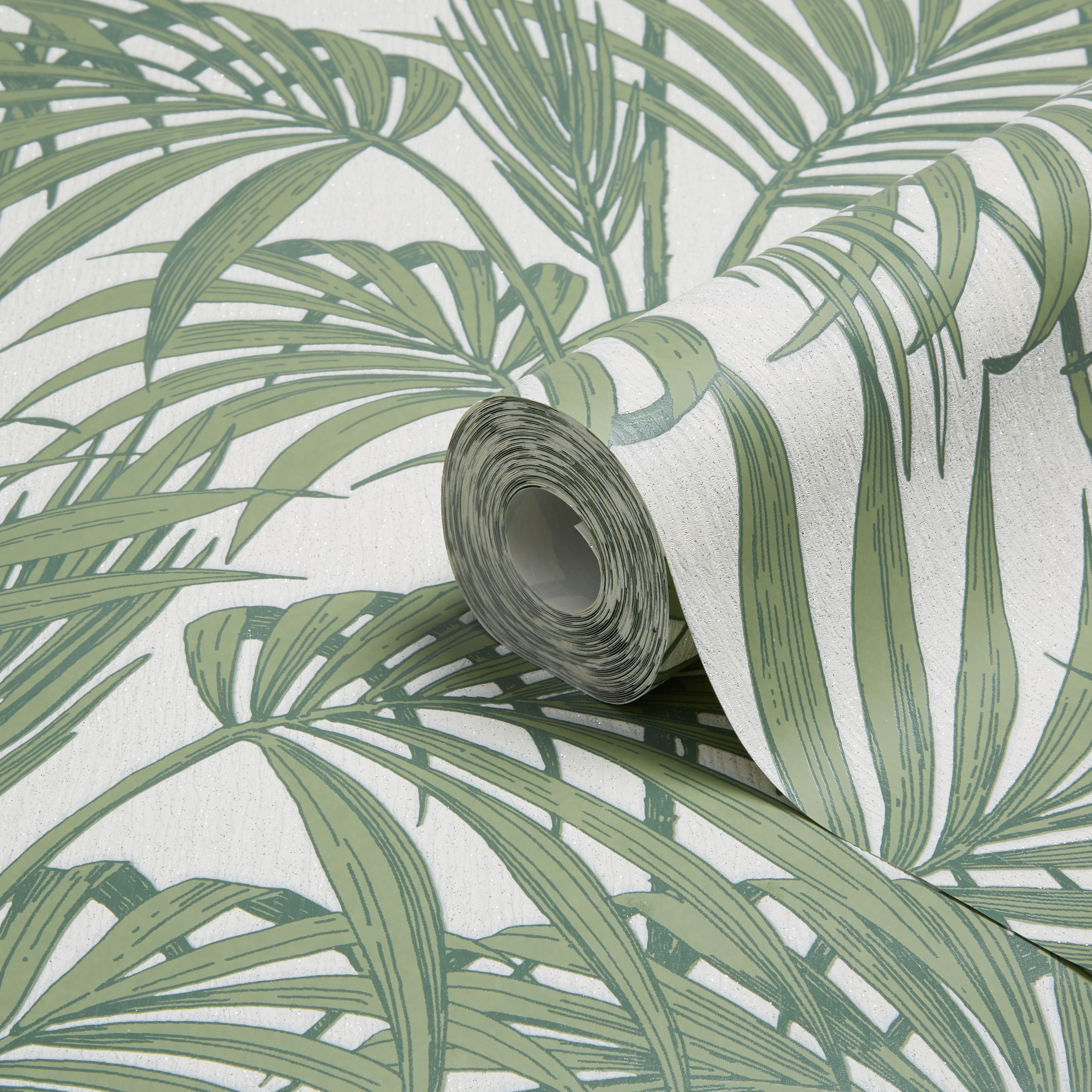 graham brown julien macdonald honolulu palm green foliage glitter effect embossed wallpaper departments diy at b q graham brown julien macdonald honolulu palm green foliage glitter effect embossed wallpaper departments diy at b q