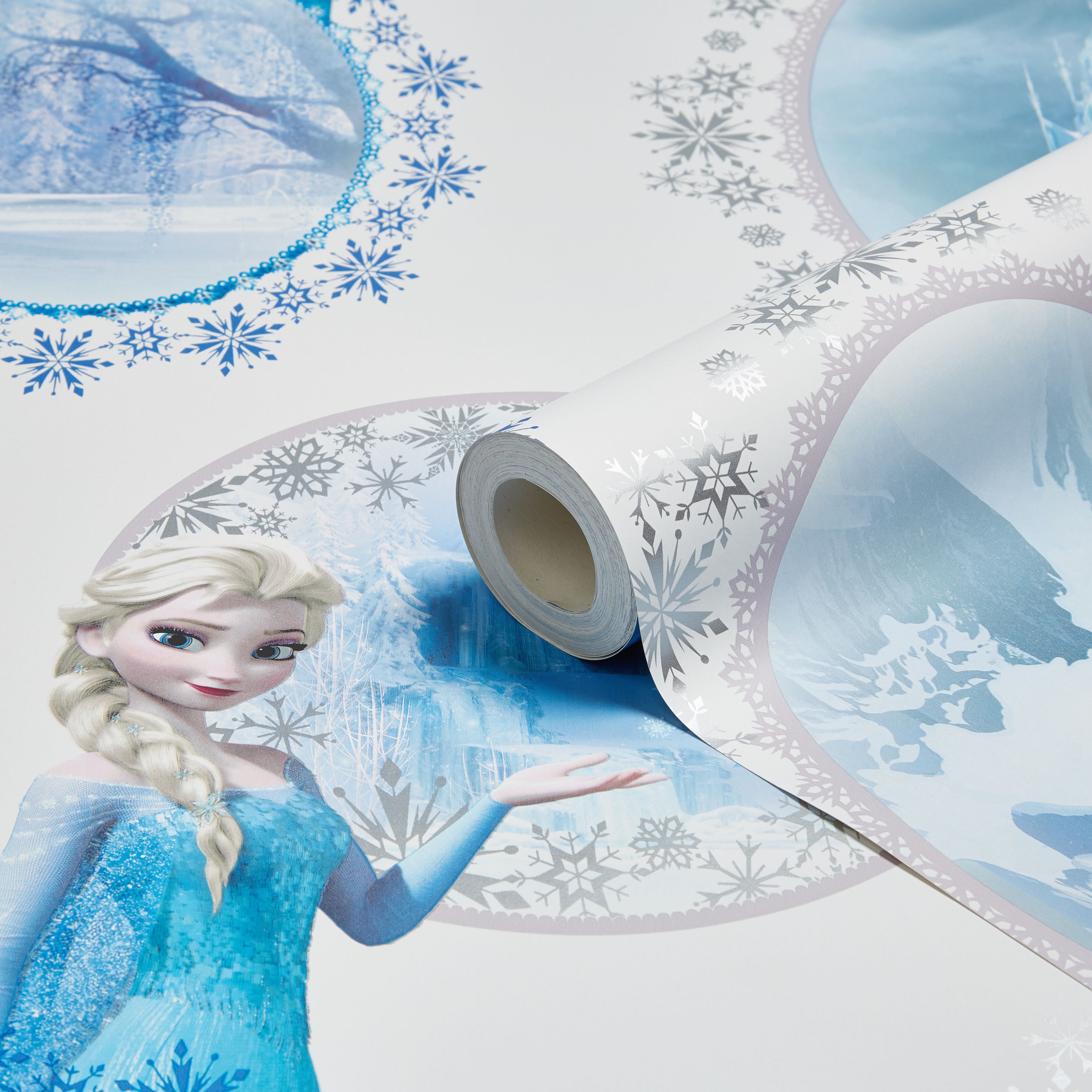 Disney Disney Frozen Blue Purple Elsa Mica Effect Wallpaper Departments Diy At B Q