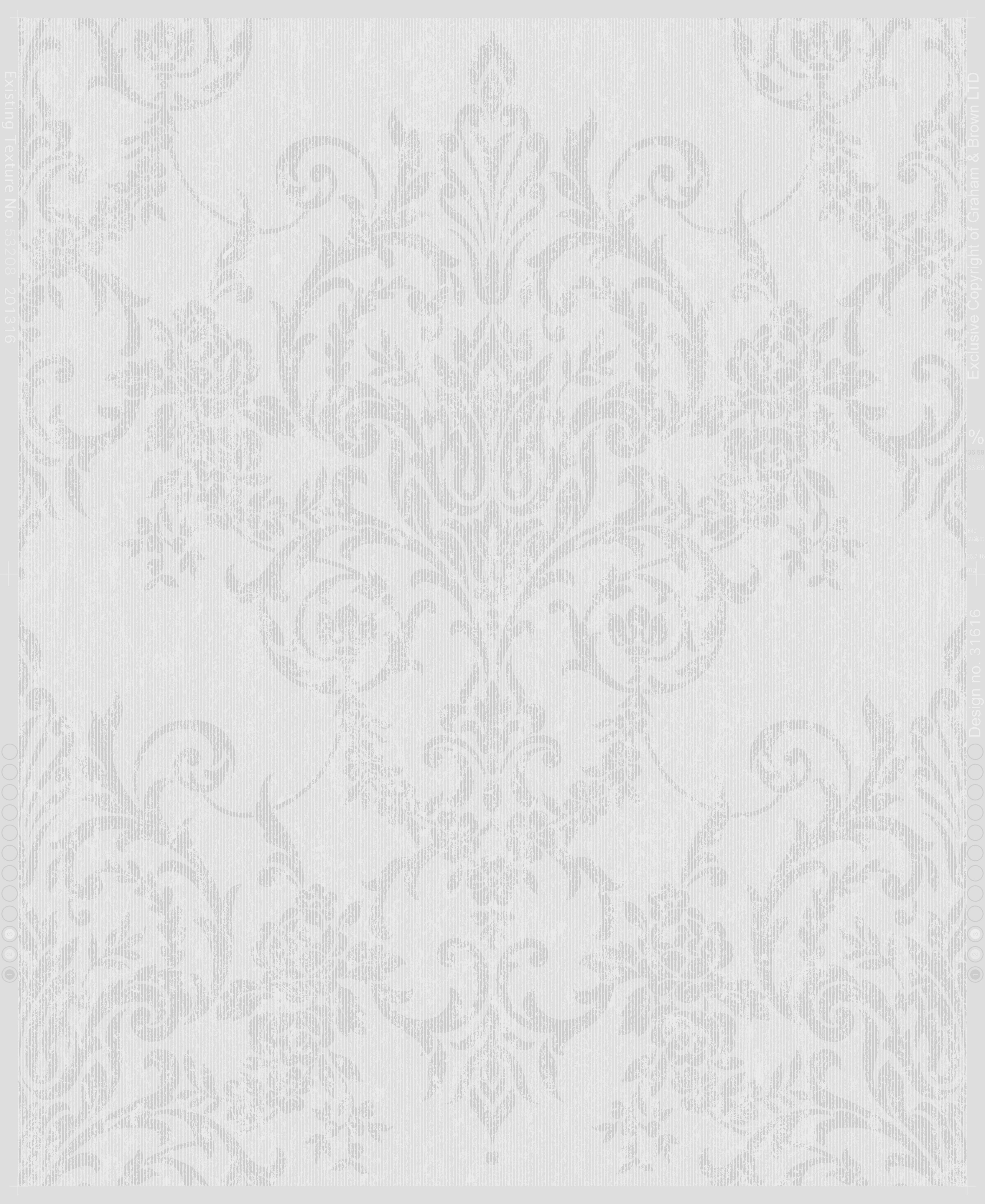 Boutique Victorian Grey Damask Metallic effect Wallpaper Departments