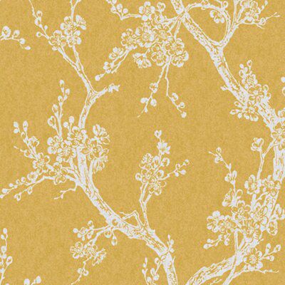 Superfresco Easy Yellow Floral Wallpaper  Departments  DIY at B&Q