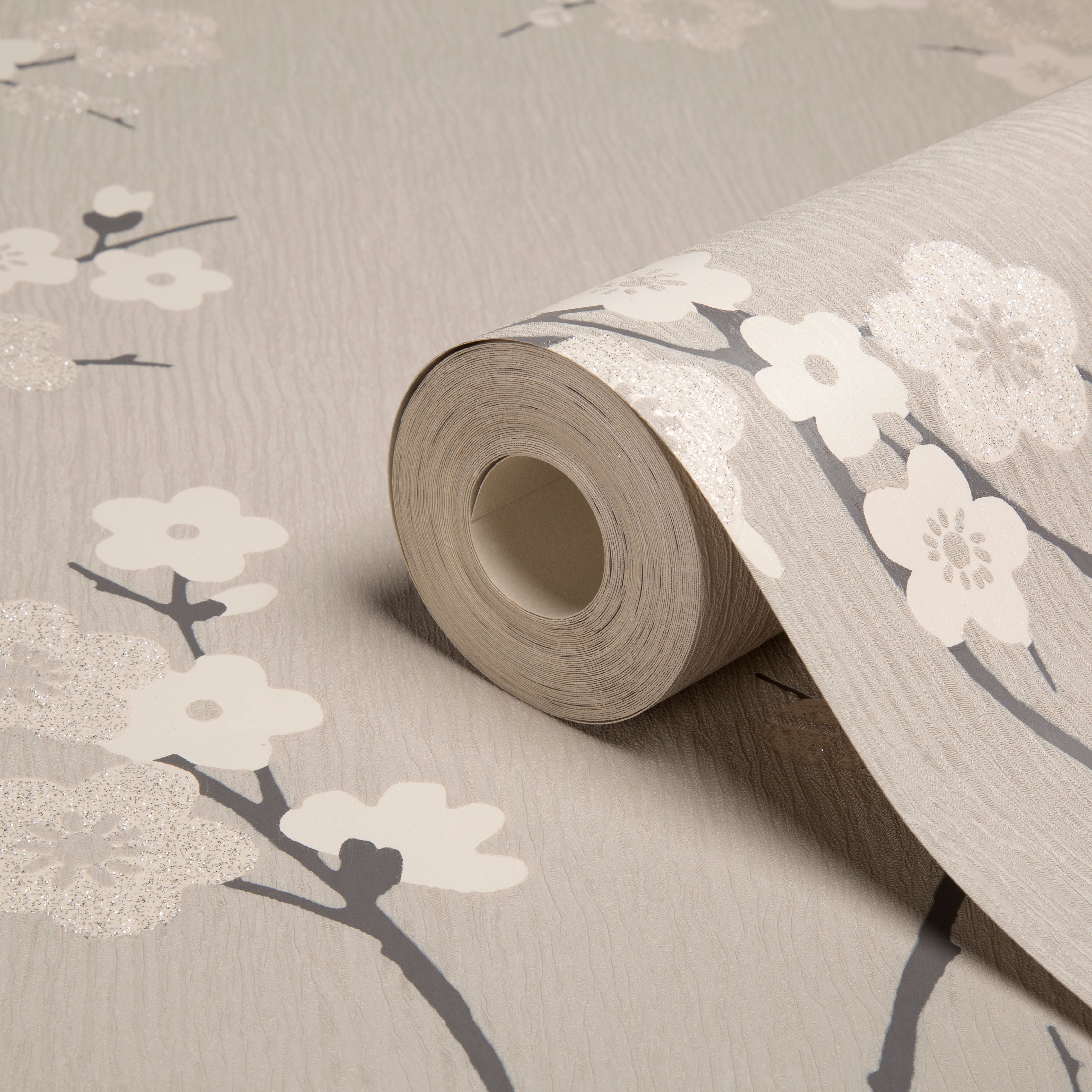 Graham &amp; Brown Superfresco Charcoal &amp; Taupe Floral