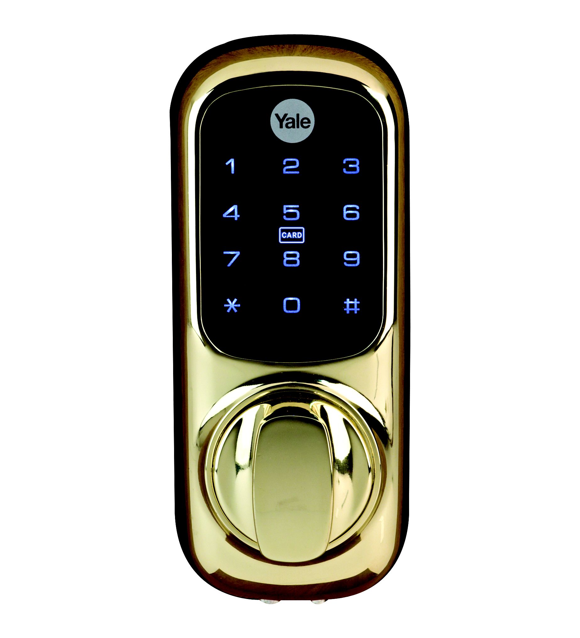 Yale Keyless Polished Brass Effect Digital Keypad Door Lock ...