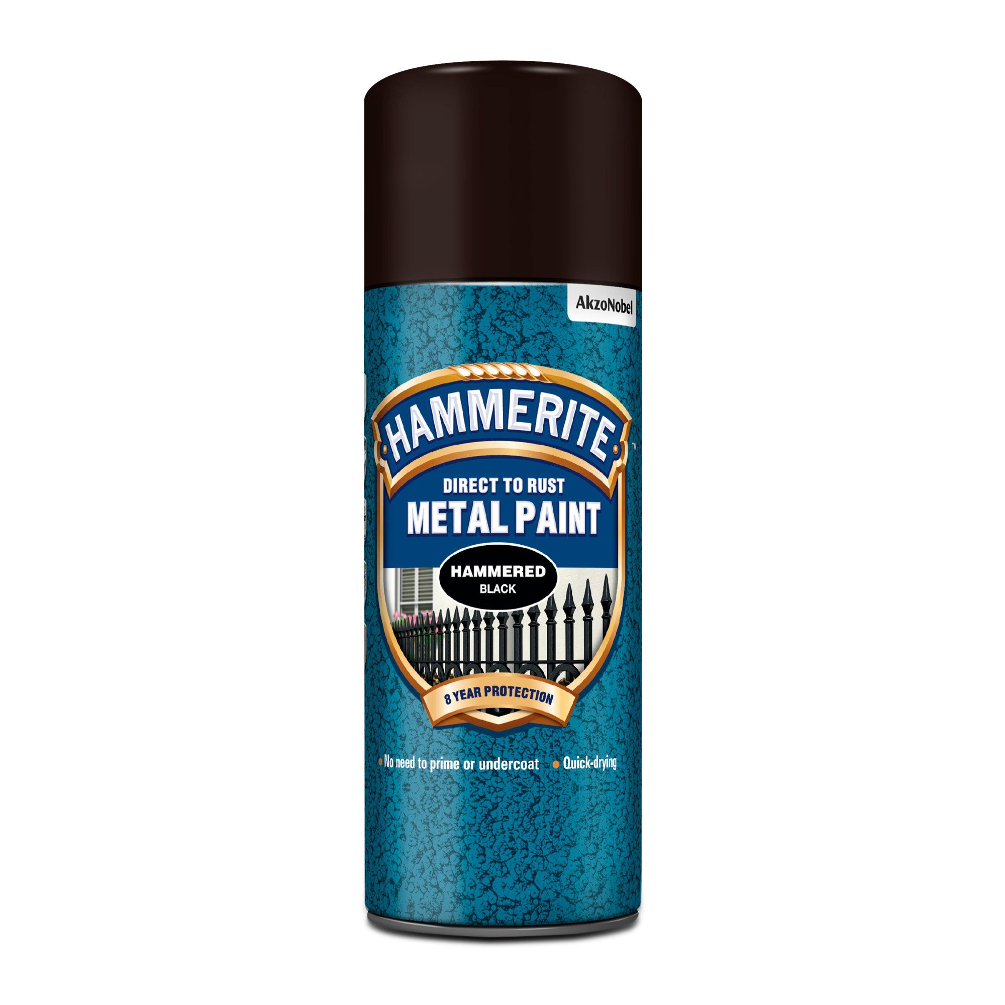 Hammerite Black Hammered effect Spray paint, 400ml ...