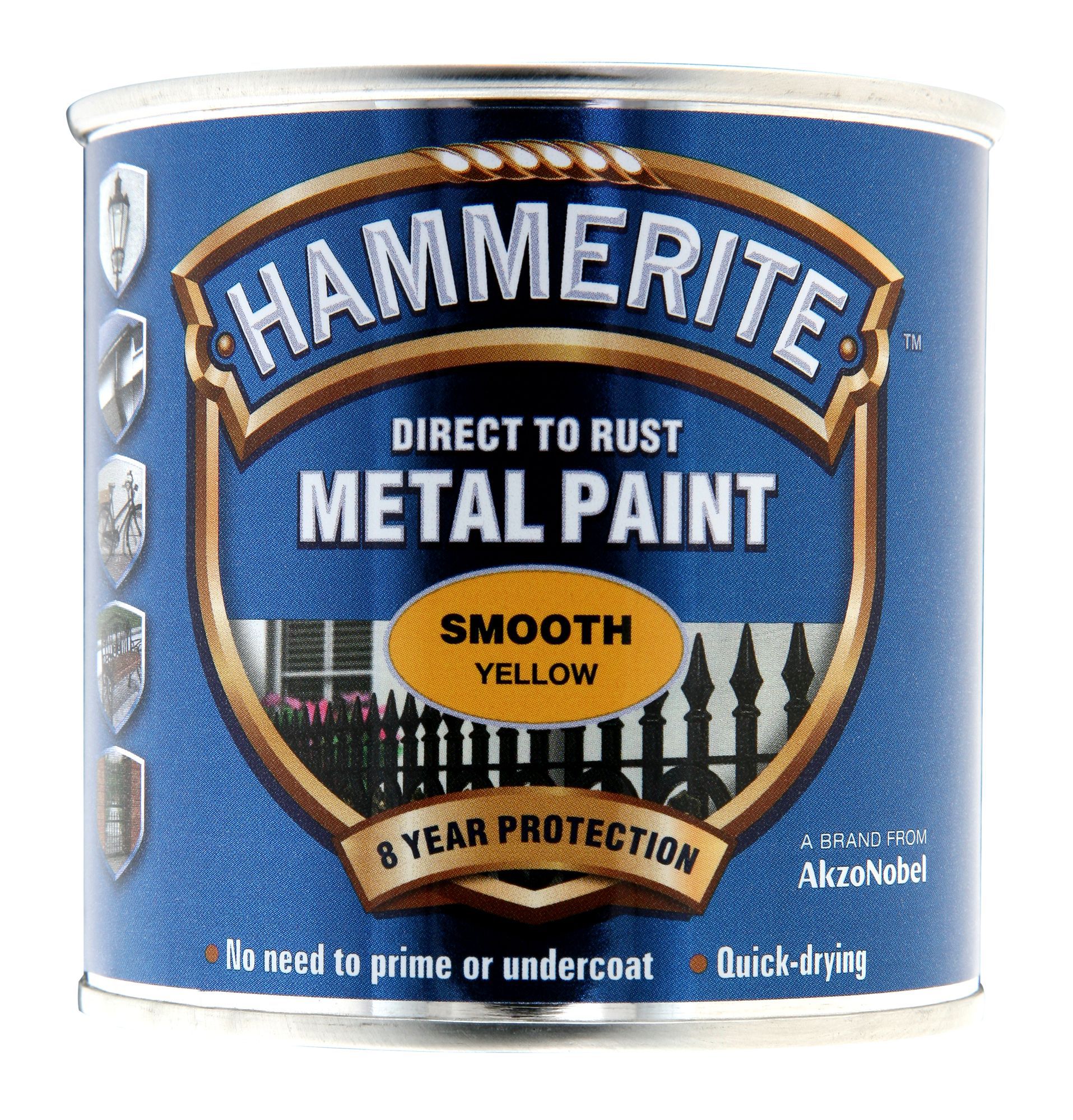Hammerite Yellow Gloss Metal paint, 0.25L Departments DIY at B&Q