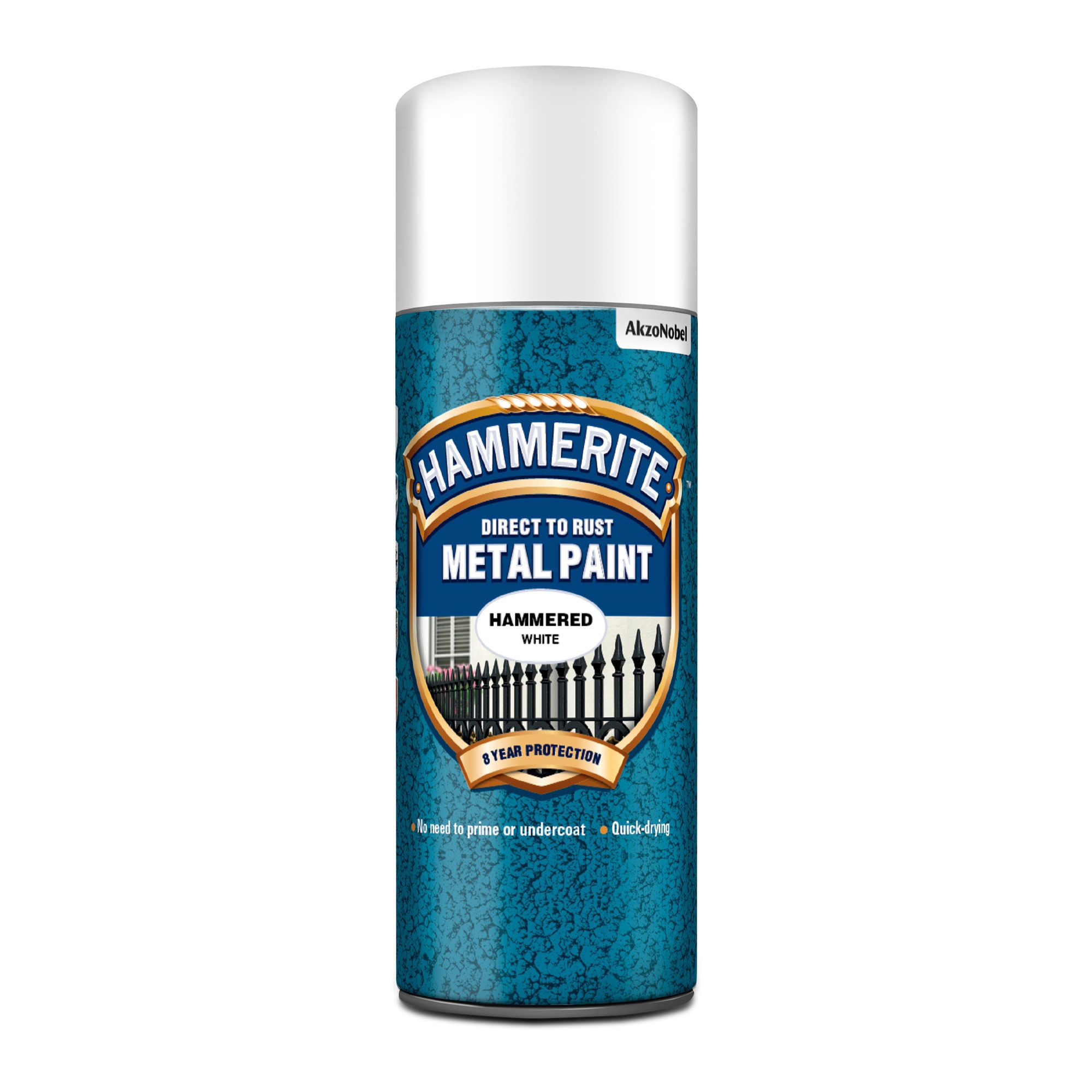 Hammerite White Hammered effect Spray paint, 400ml | Departments | DIY