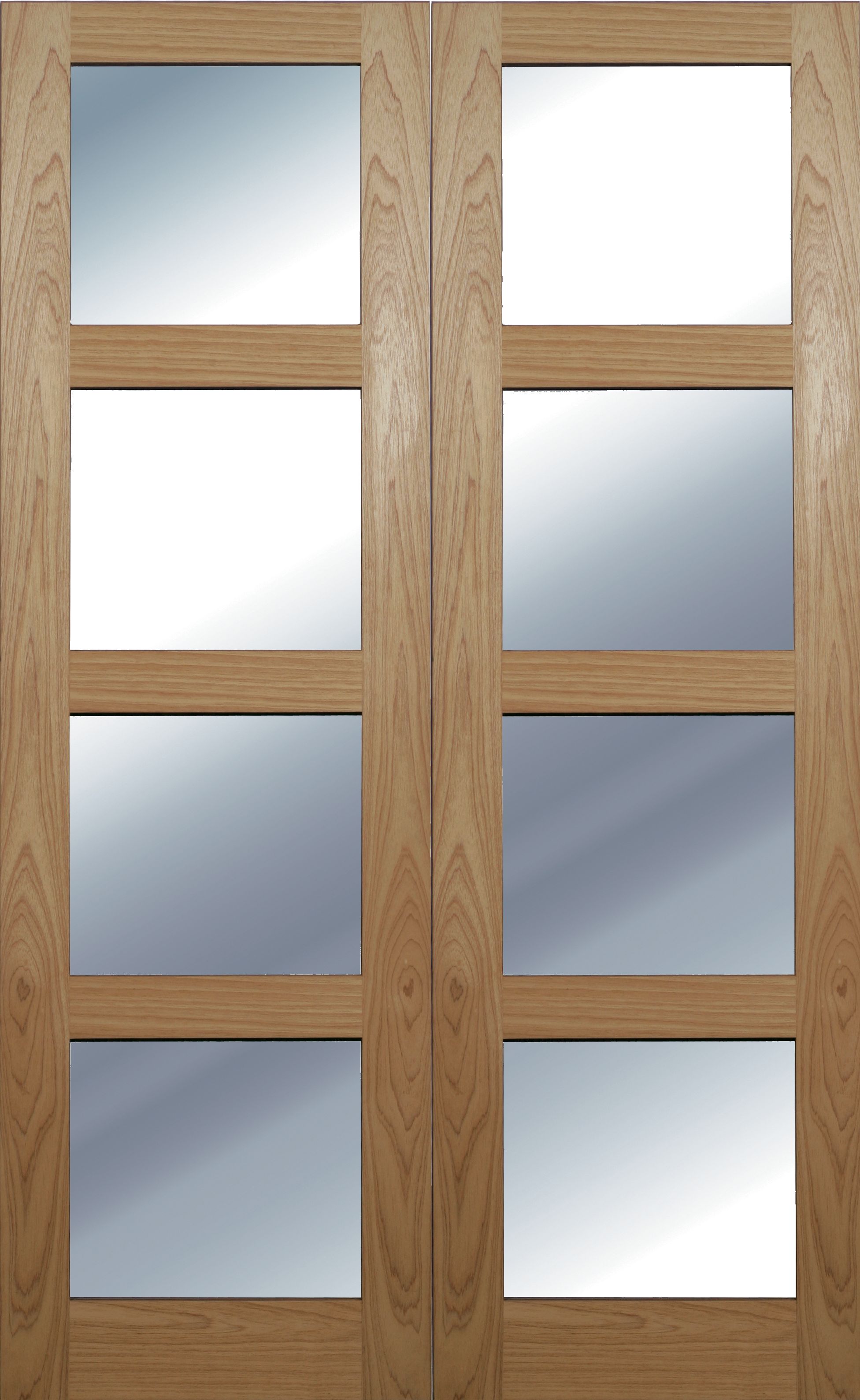 Beauly 4 Lite Clear Glazed Hardwood Internal French Door Panel French