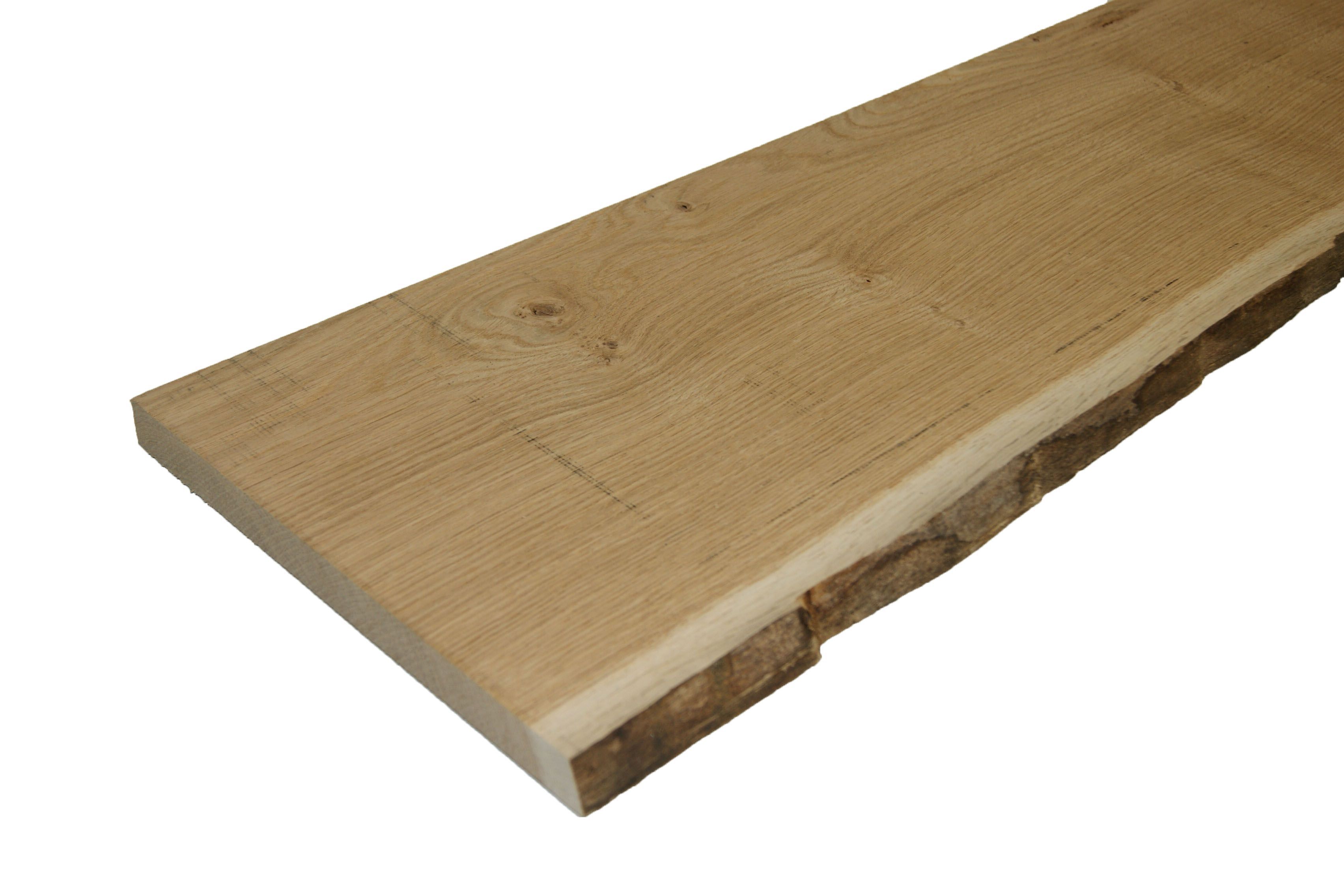 Waney Edge Oak Furniture Board L 1 8m W 300mm T 25mm