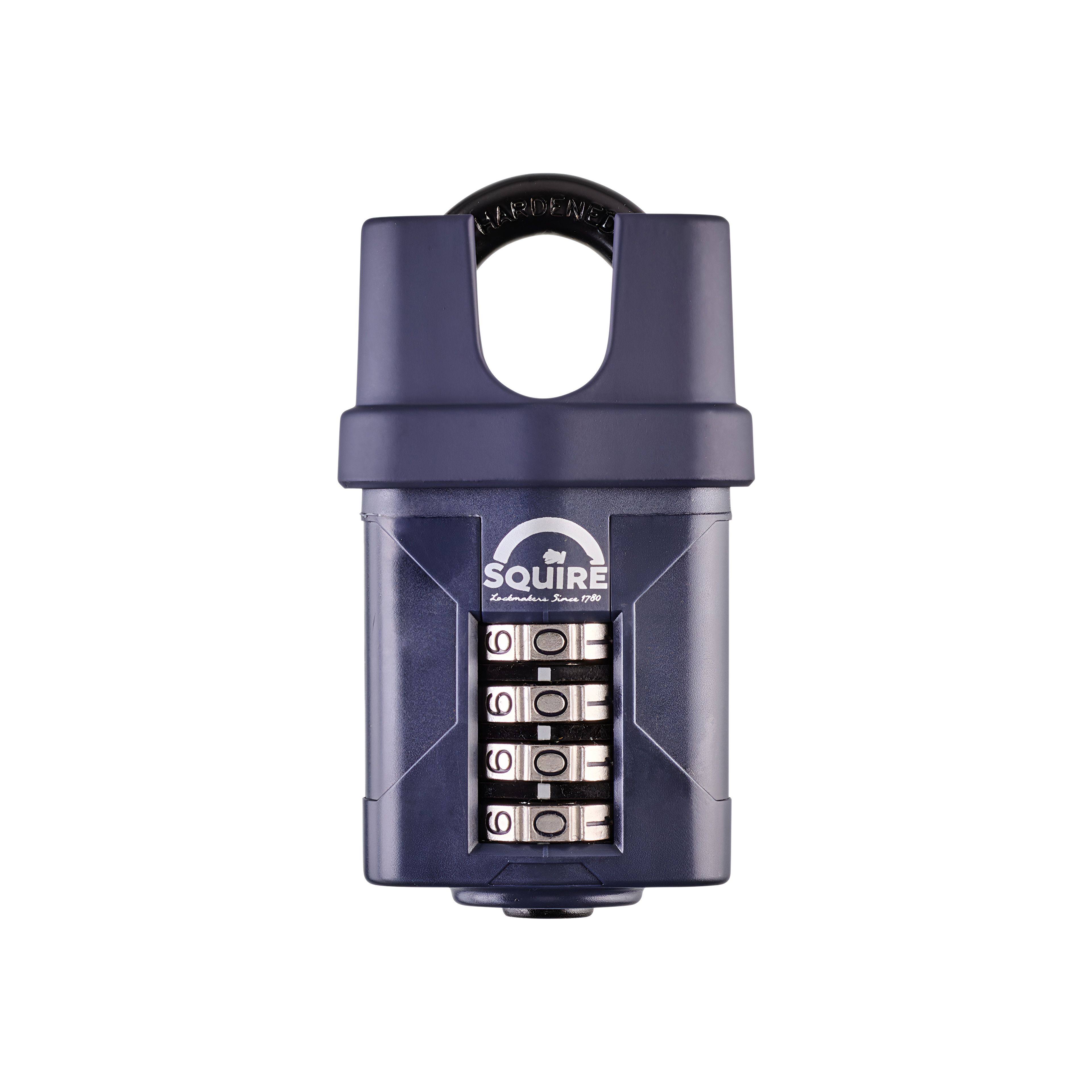 Squire Steel Weatherproof Closed shackle Combination Padlock (W)52mm Departments DIY at B&Q
